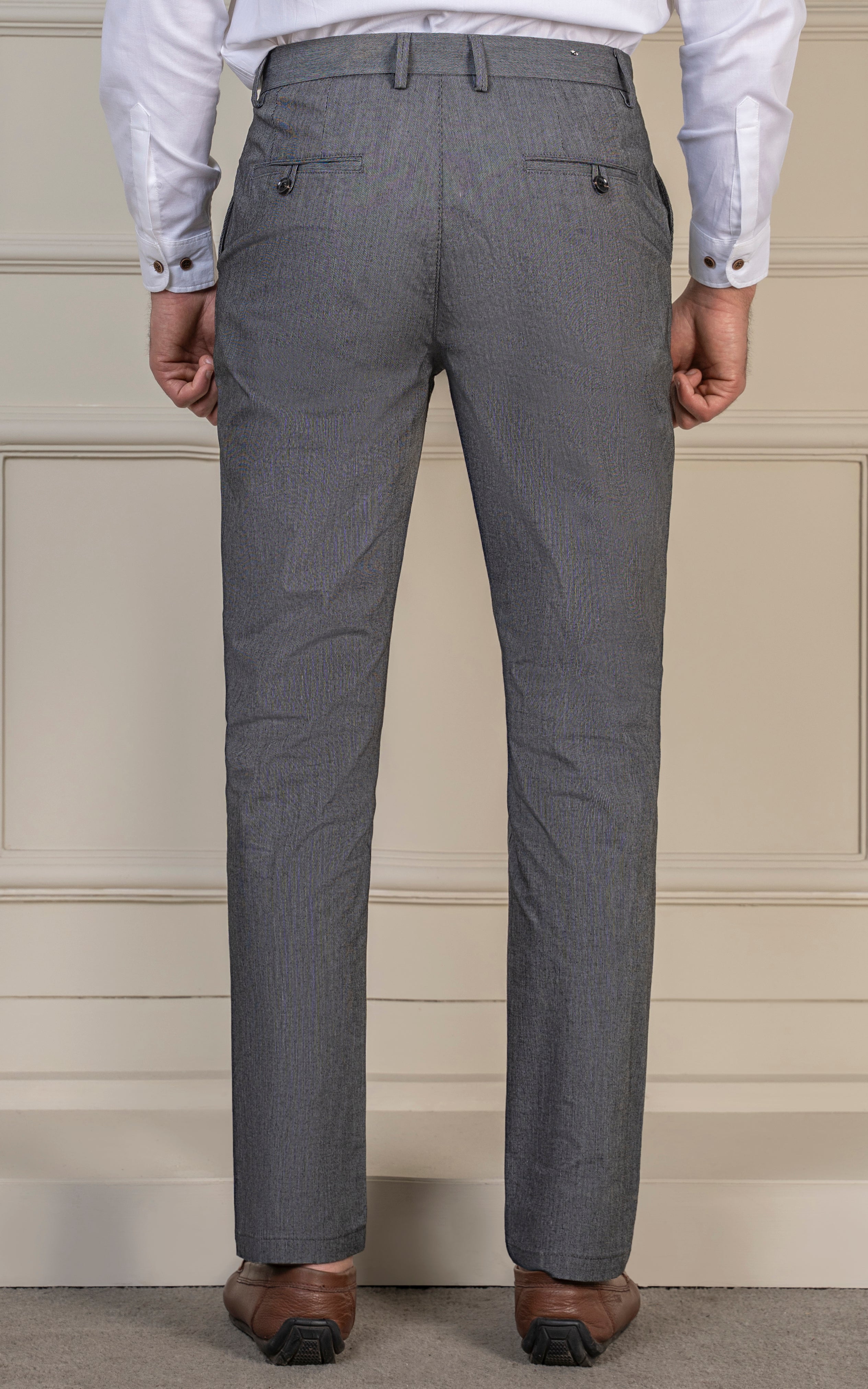 SMART FIT TEXTURED PANT DARK GREY