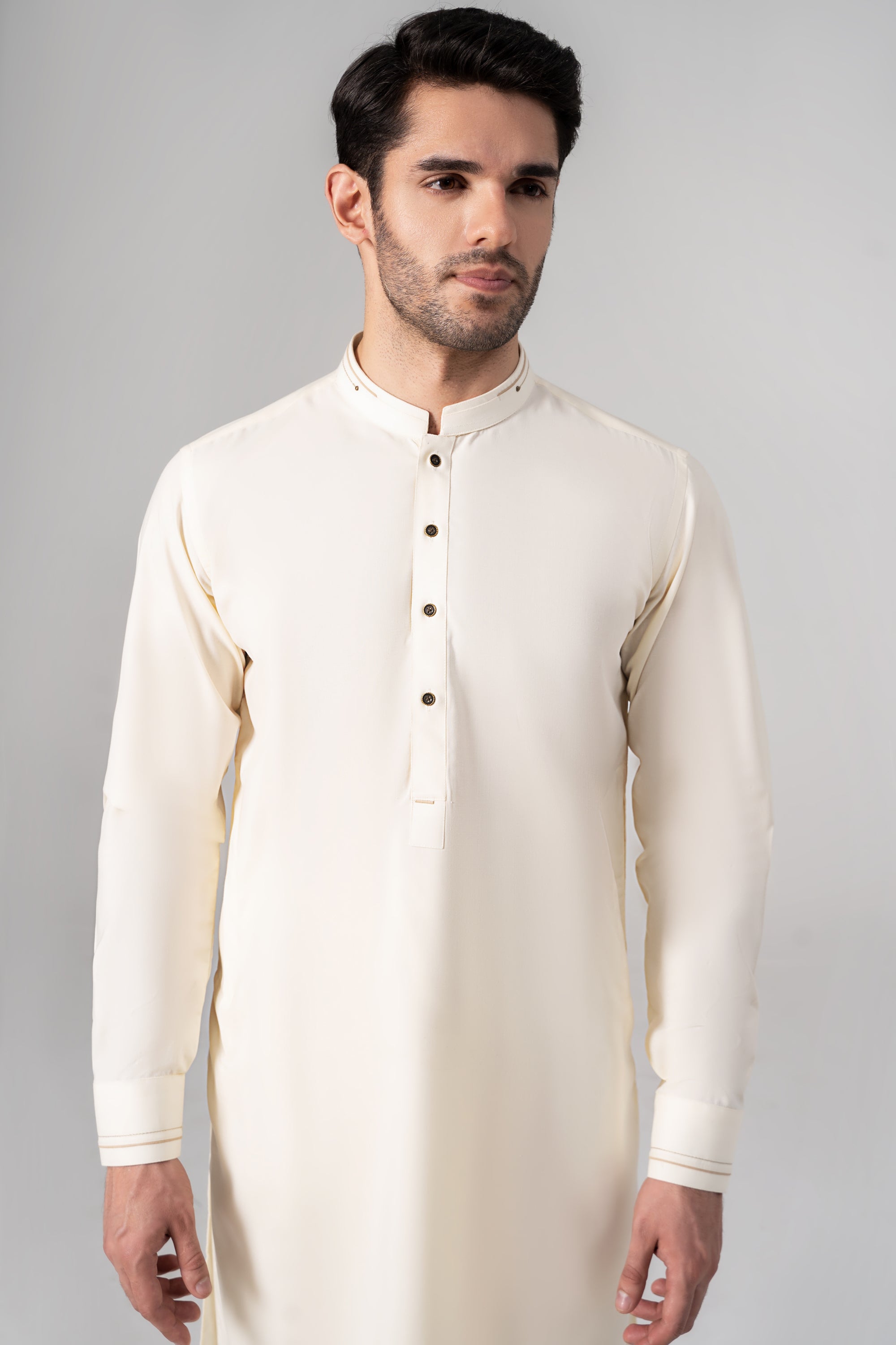 Wash & Wear Kameez Shalwar - PREMIUM COLLECTION CREAM