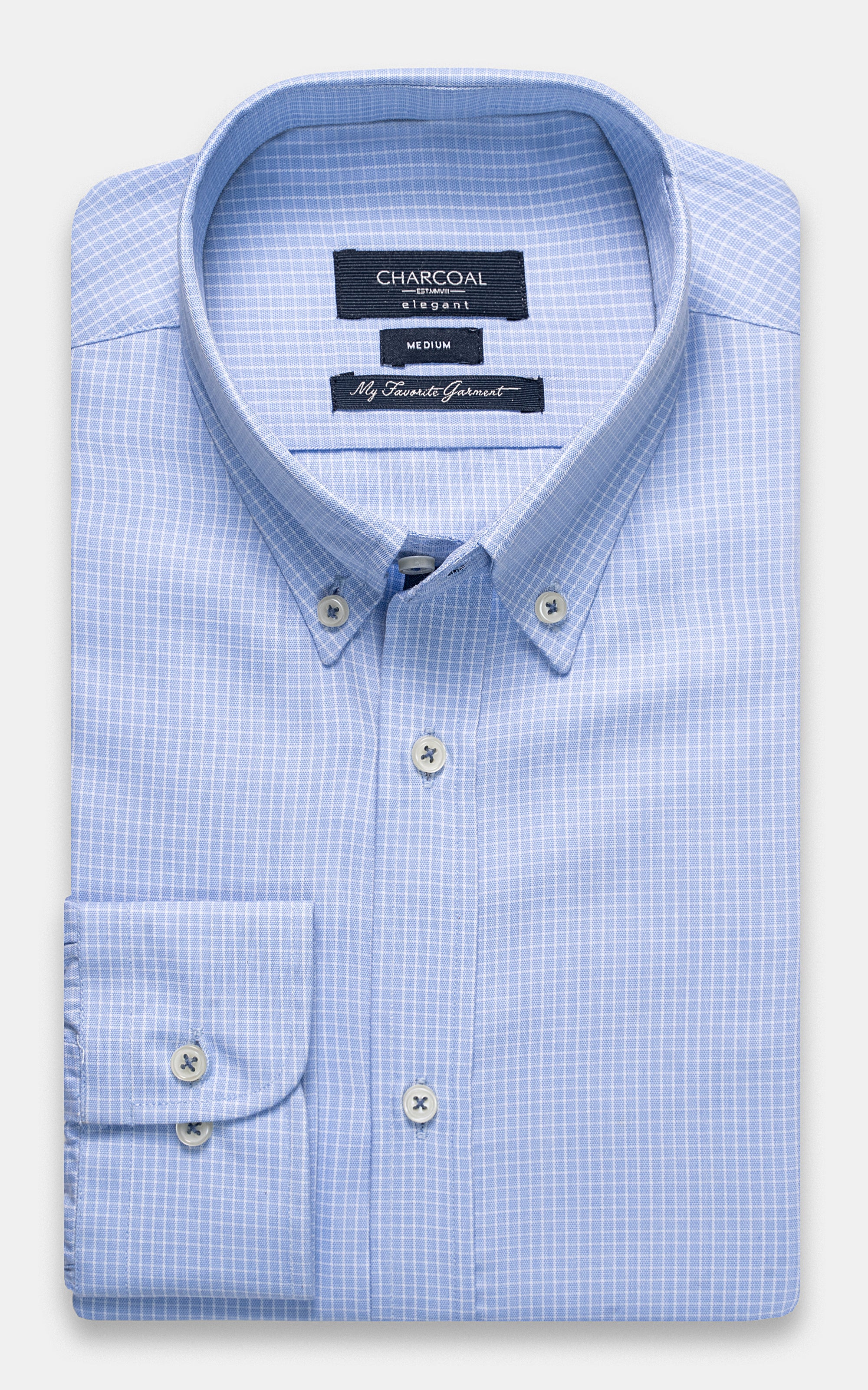SEMI FORMAL SHIRT SKY BLUE CHECK