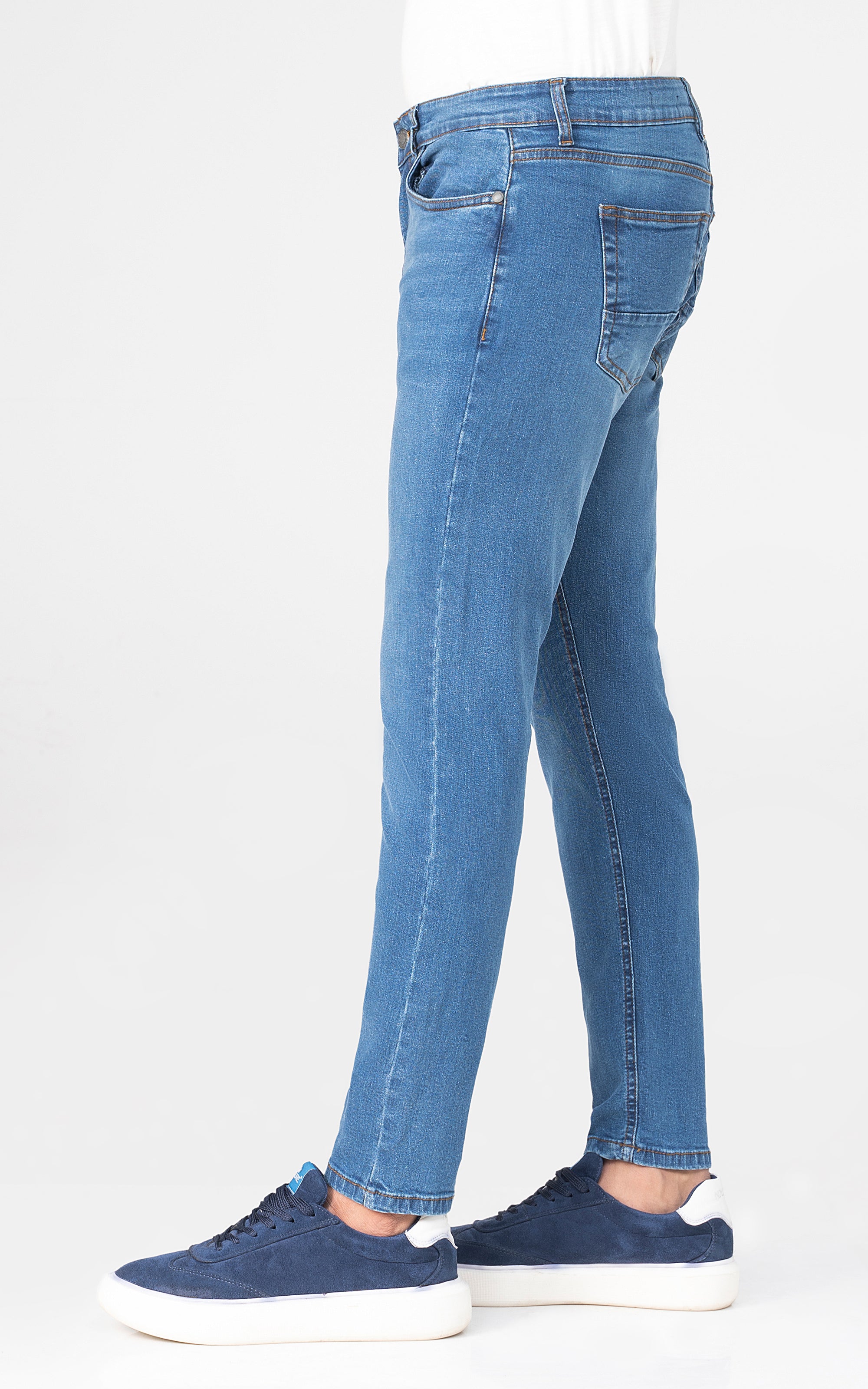 SLIM FIT DENIM JEANS MID BLUE