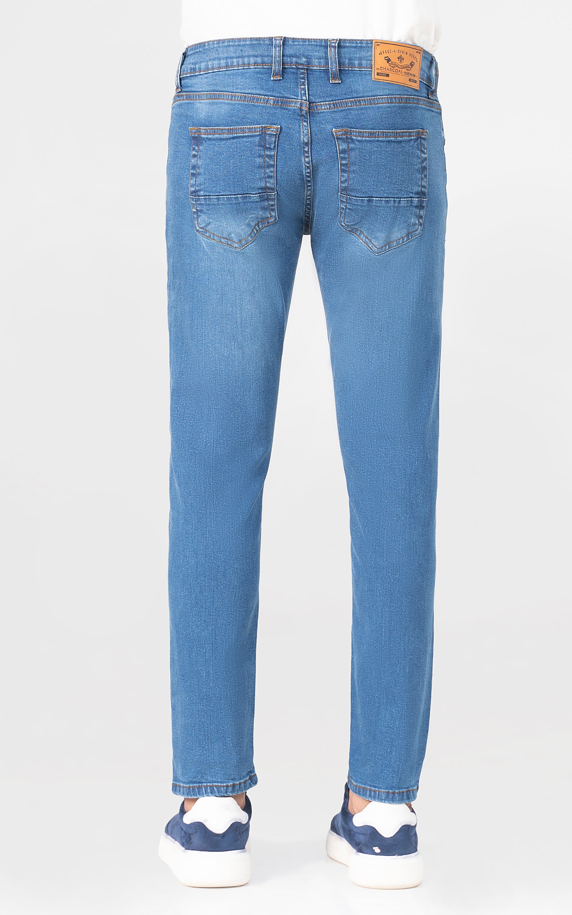 SLIM FIT DENIM JEANS MID BLUE