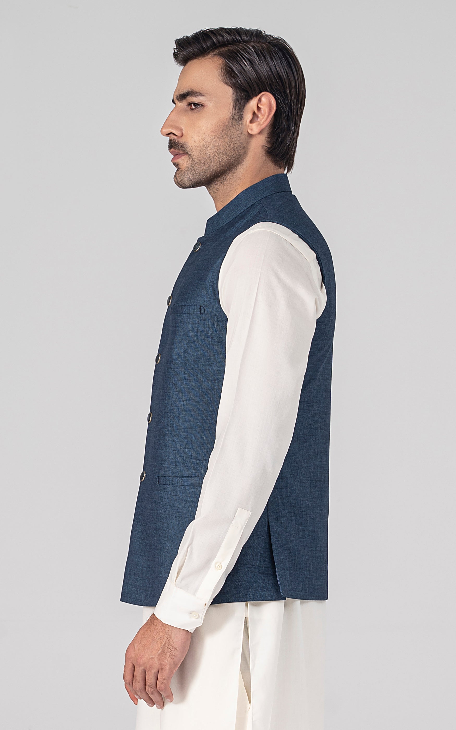 BLENDED WAISTCOAT - SIGNATURE COLLECTION INDIGO BLUE