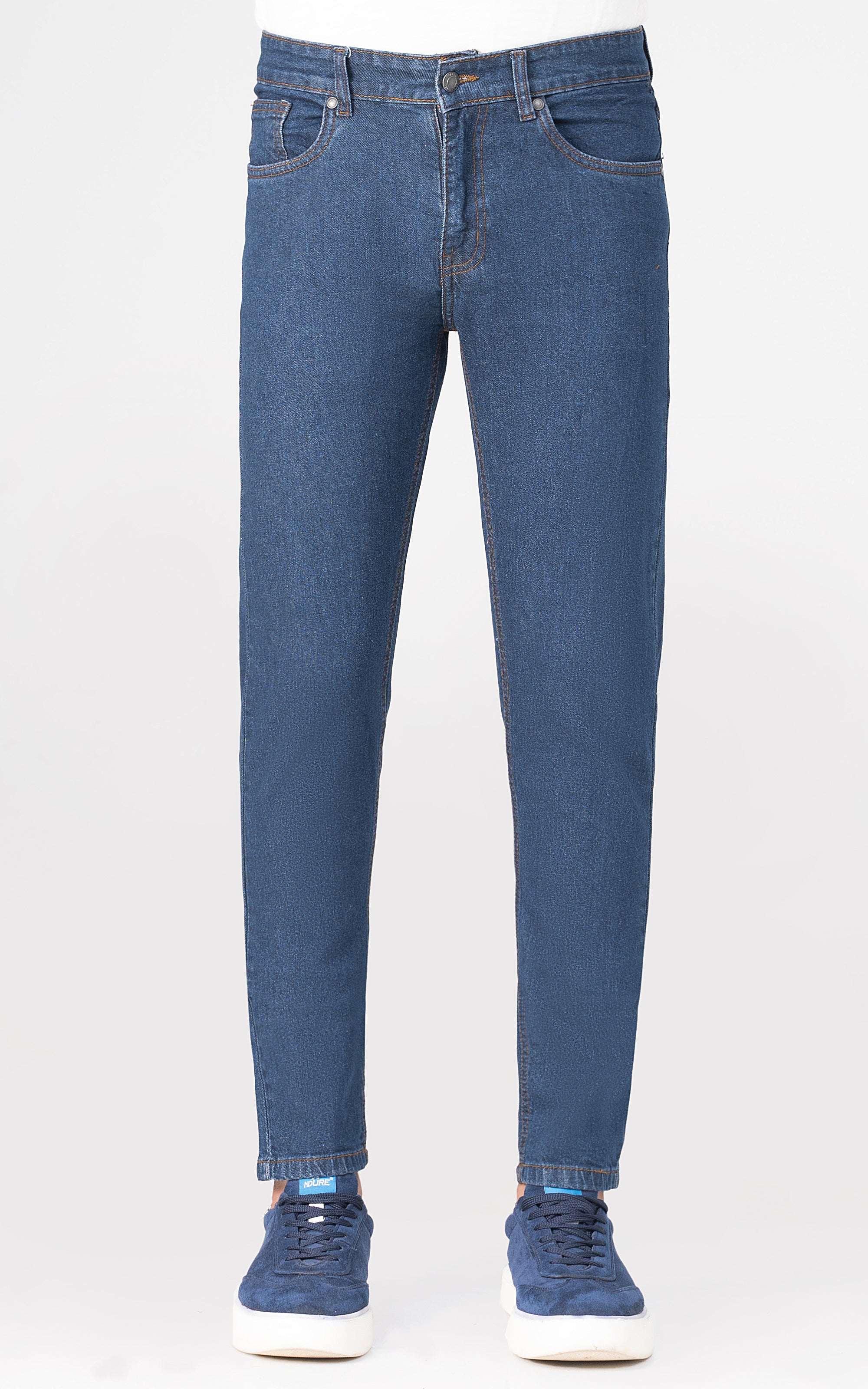 SLIM LEG DENIM JEANS DARK BLUE