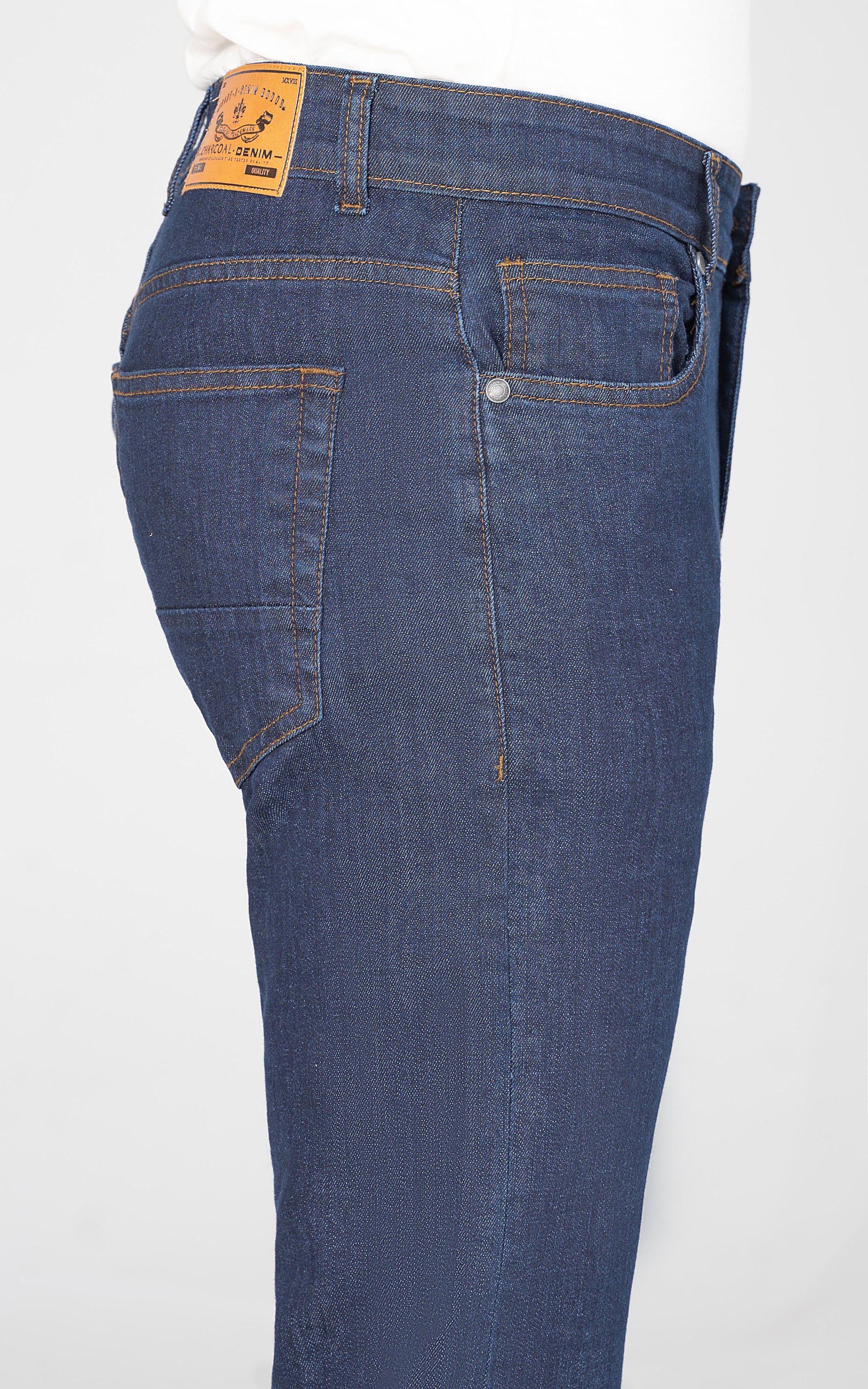 SLIM LEG DENIM JEANS DARK BLUE