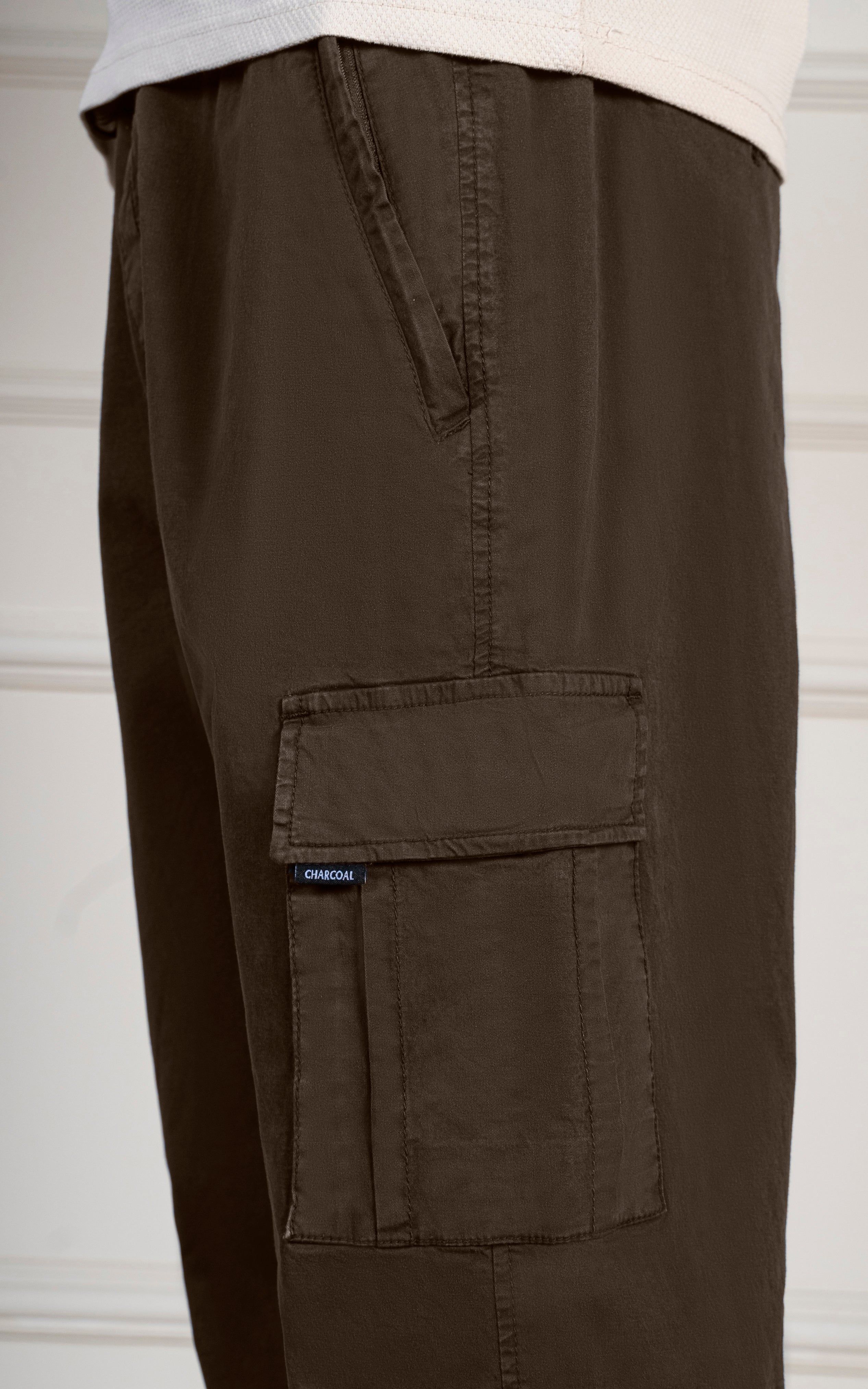 STRAIGHT FIT CARGO TROUSER DARK OLIVE