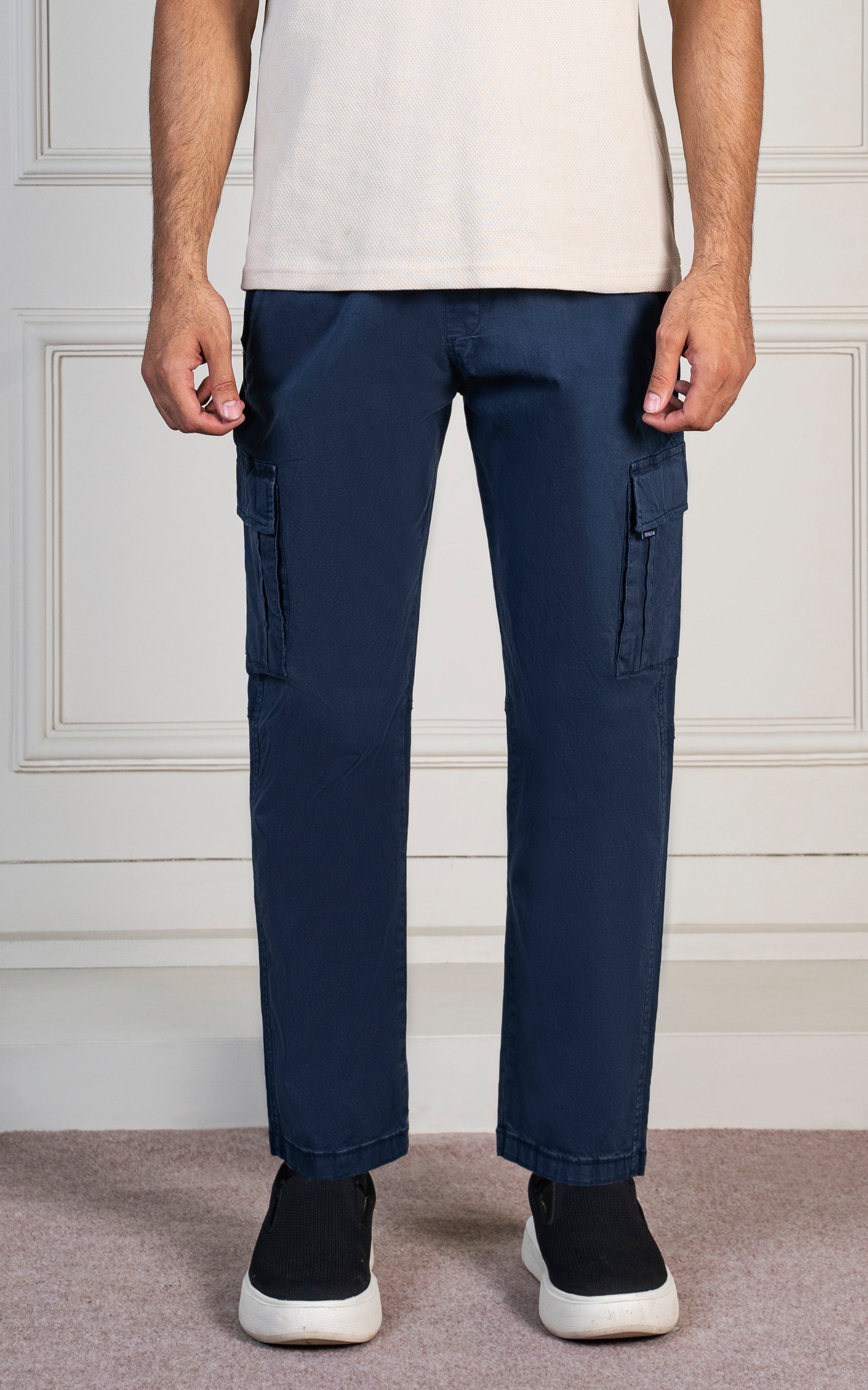 STRAIGHT FIT CARGO TROUSER NAVY