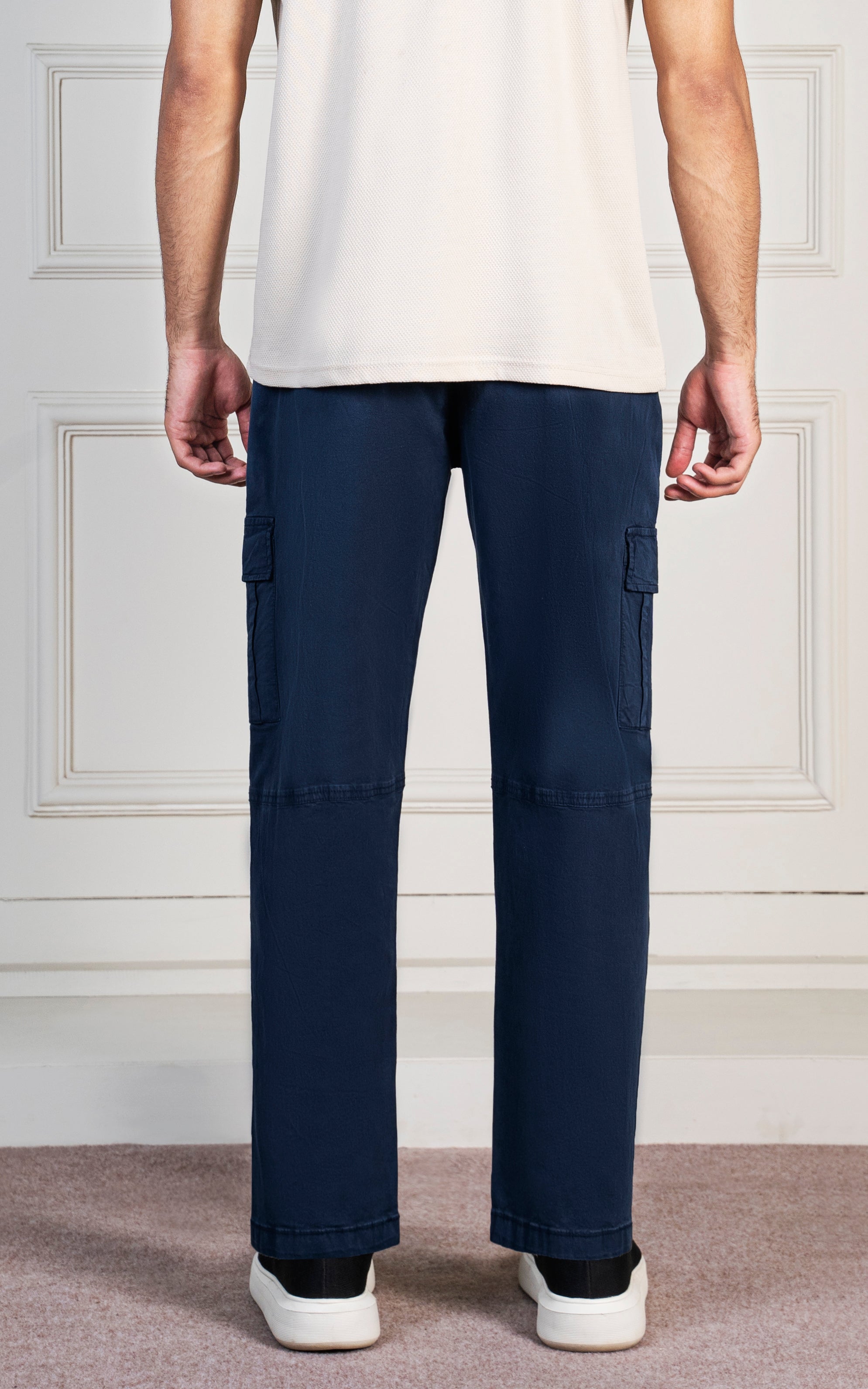 STRAIGHT FIT CARGO TROUSER NAVY