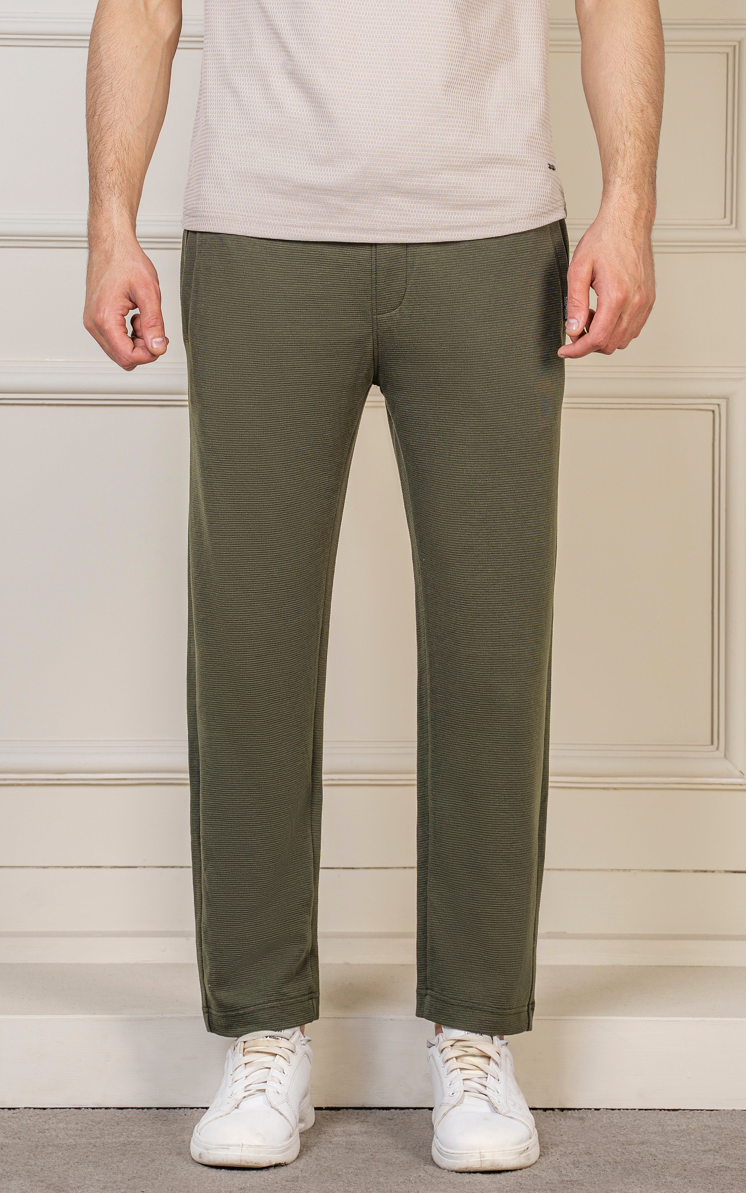 LOOSE FIT OTTOMAN JOGGER TROUSER OLIVE