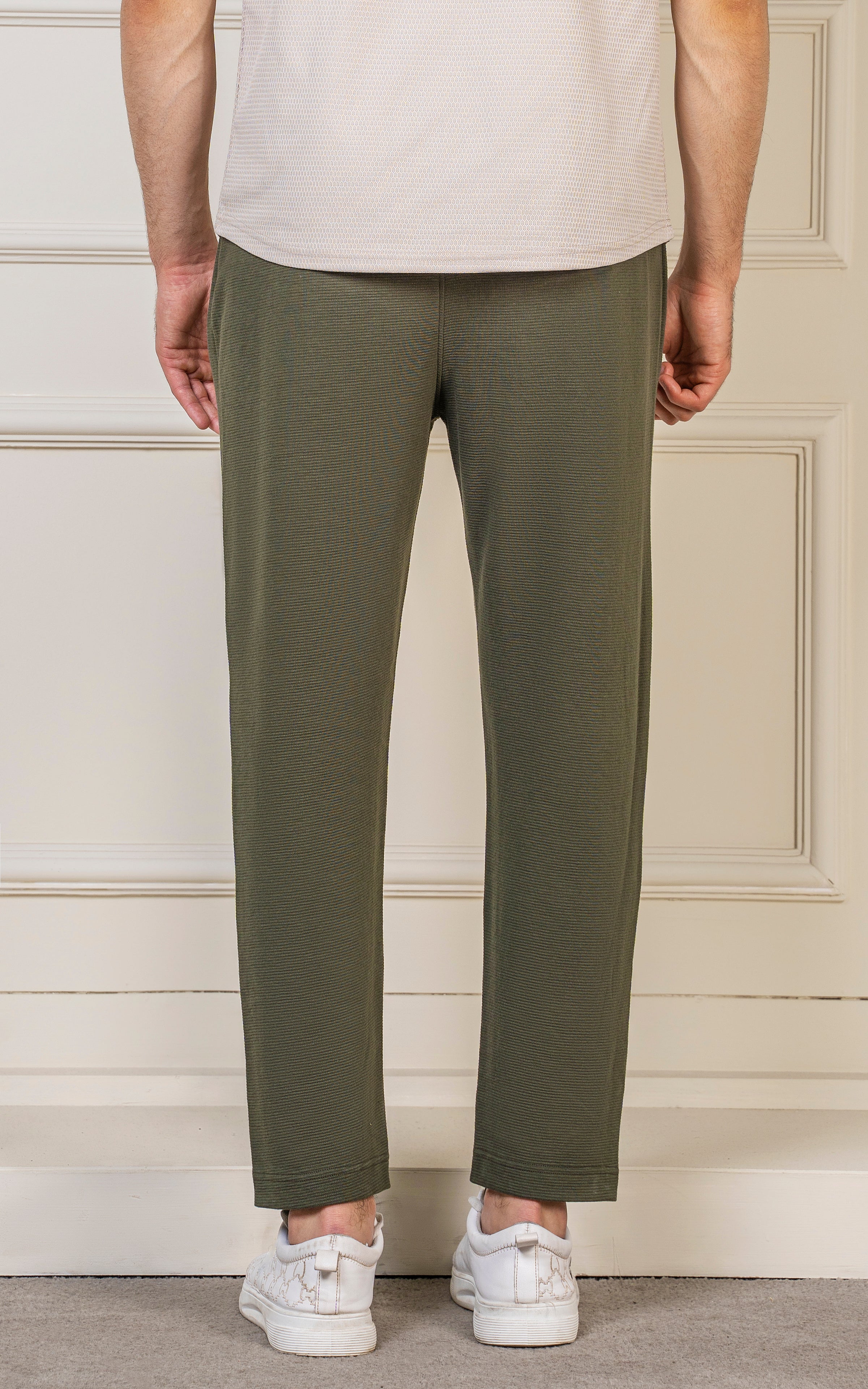 LOOSE FIT OTTOMAN JOGGER TROUSER OLIVE