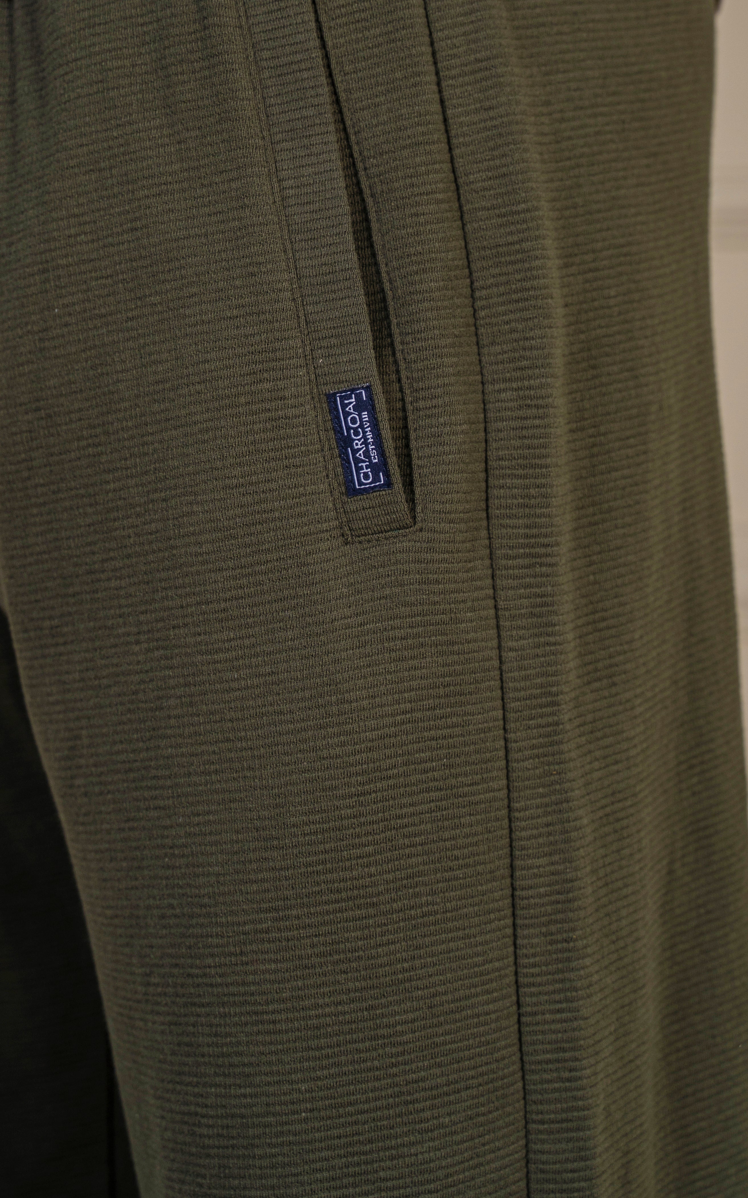 LOOSE FIT OTTOMAN JOGGER TROUSER OLIVE