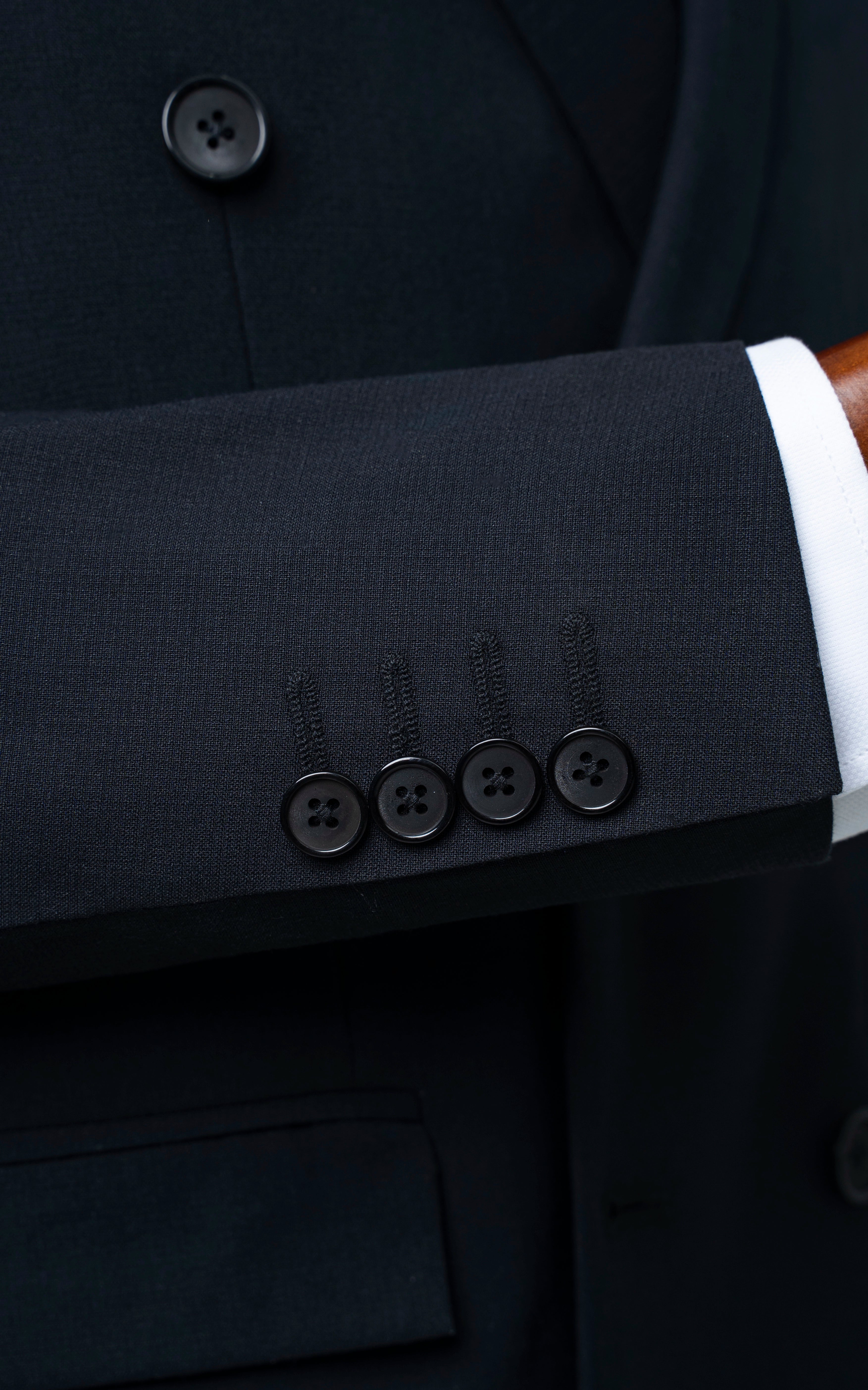 Two-Piece Double Breasted Suit Black