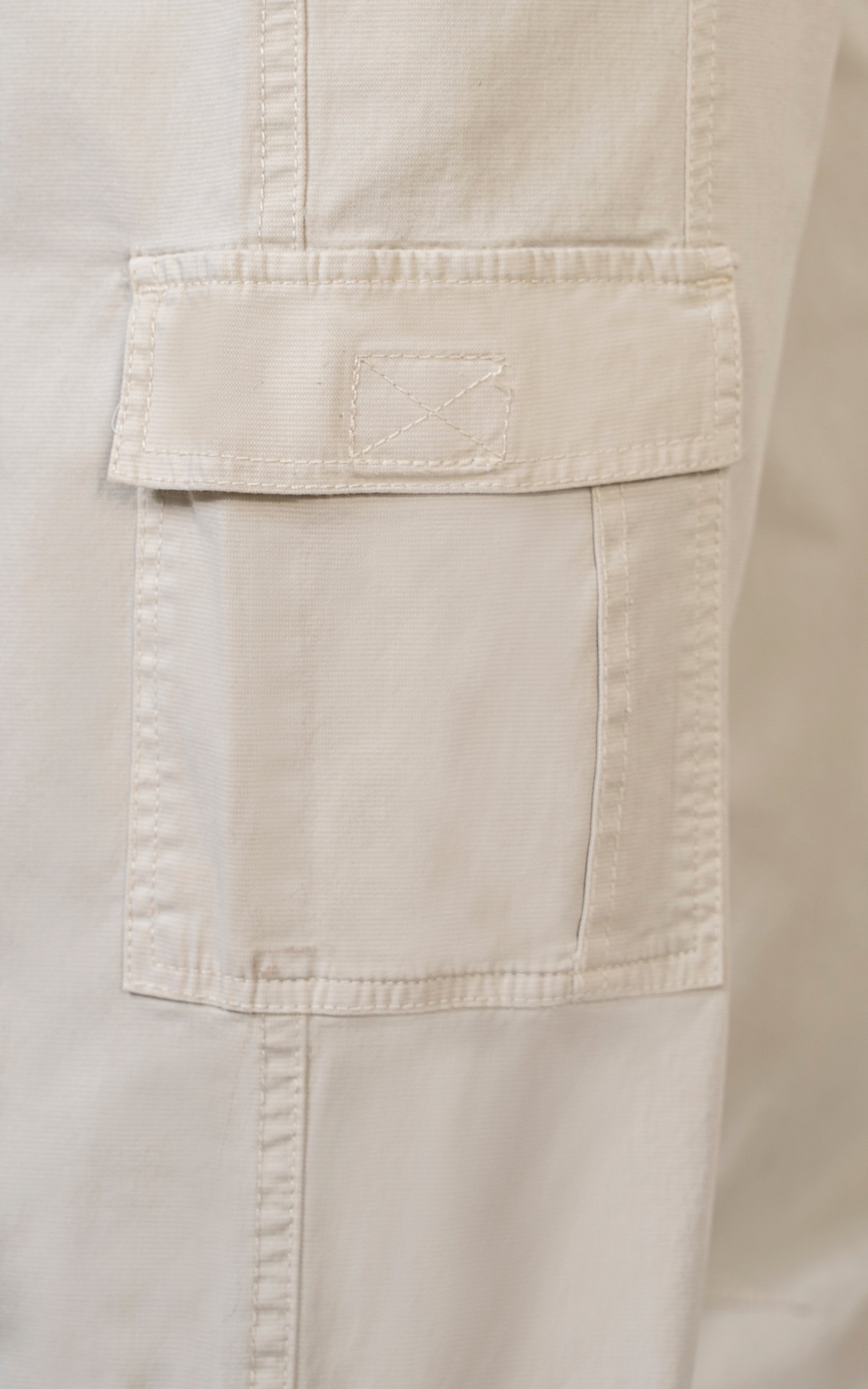 STRAIGHT FIT TEXTURED CARGO TROUSER BEIGE