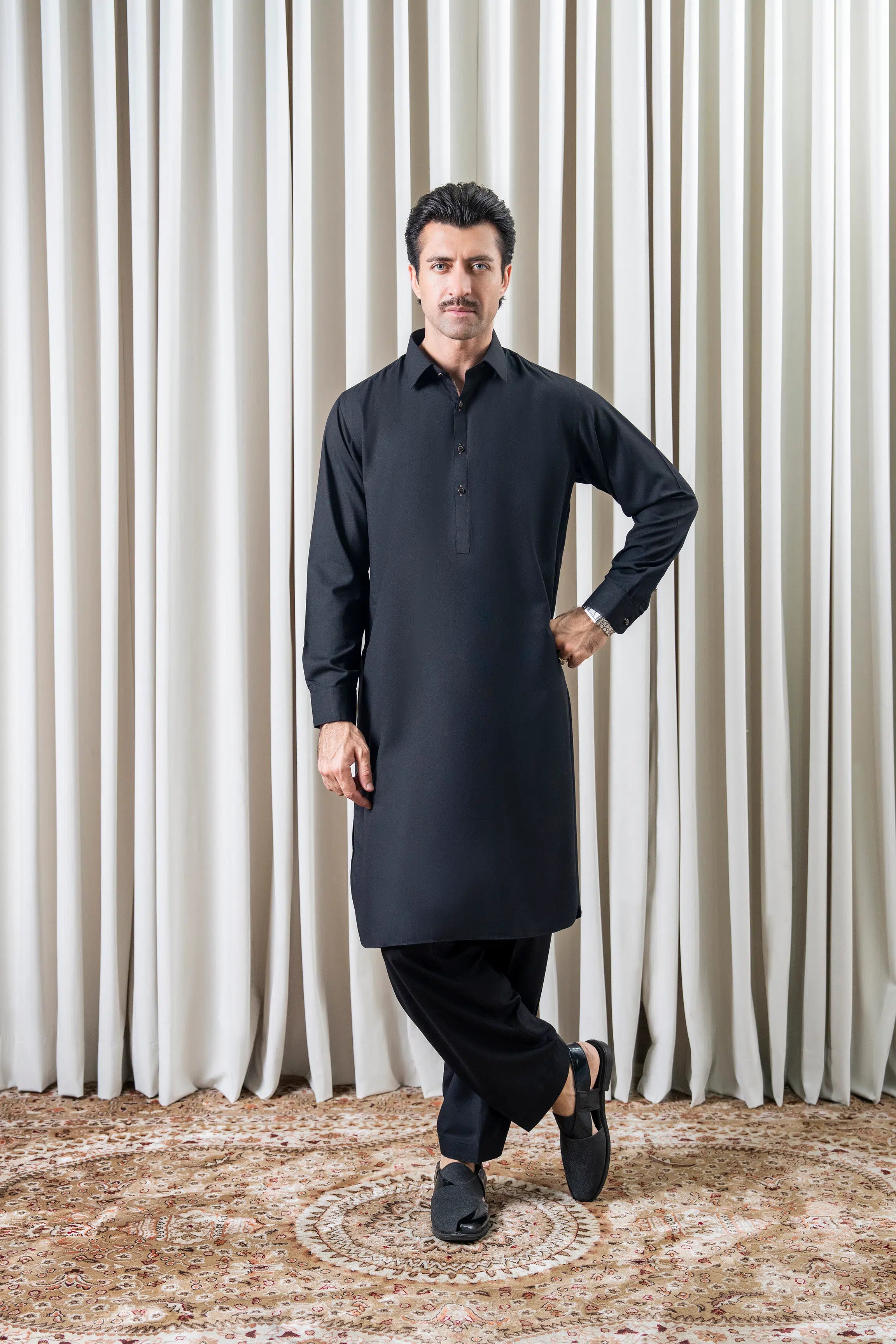 BLENDED KAMEEZ SHALWAR - SIGNATURE COLLECTION BLACK