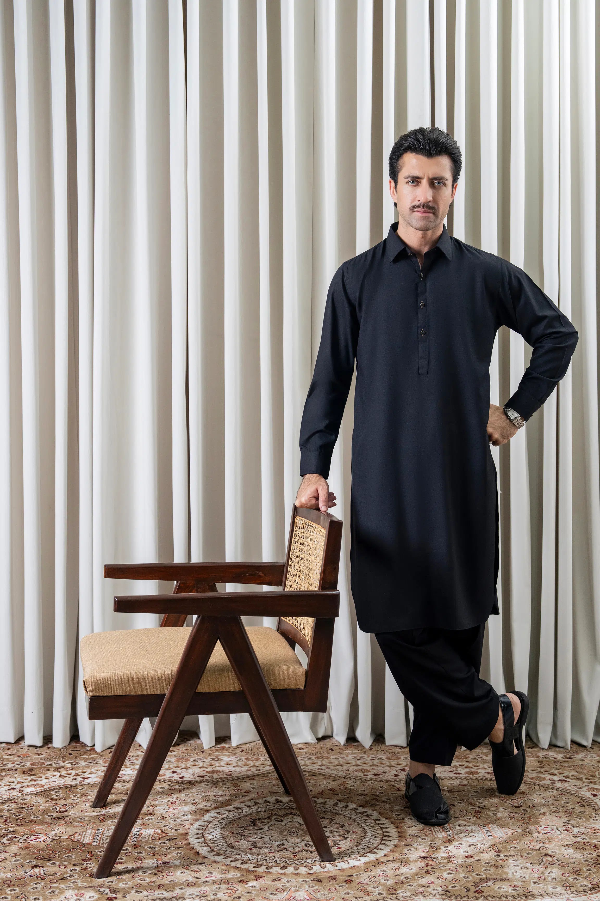 BLENDED KAMEEZ SHALWAR - SIGNATURE COLLECTION BLACK