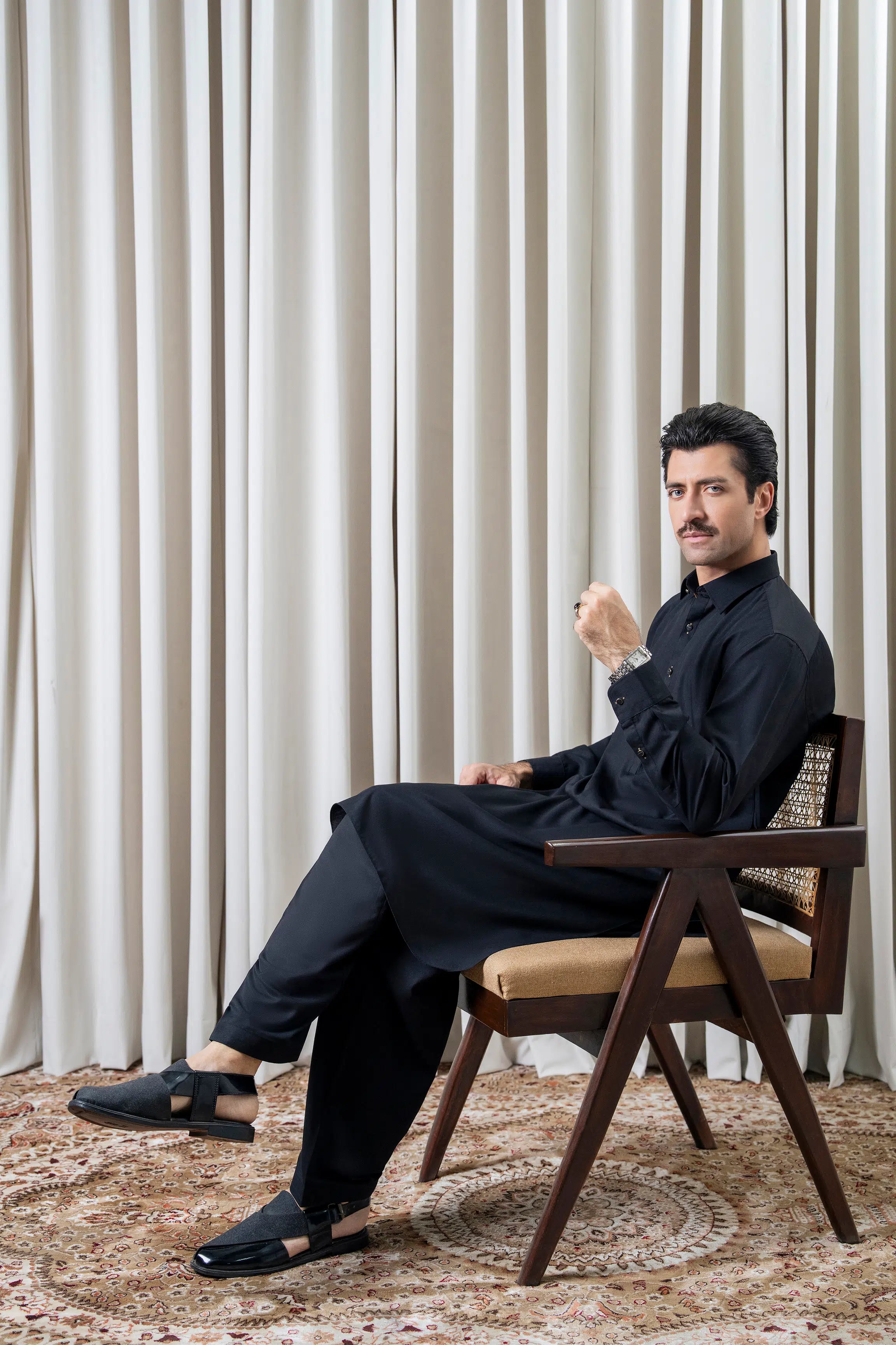 BLENDED KAMEEZ SHALWAR - SIGNATURE COLLECTION BLACK