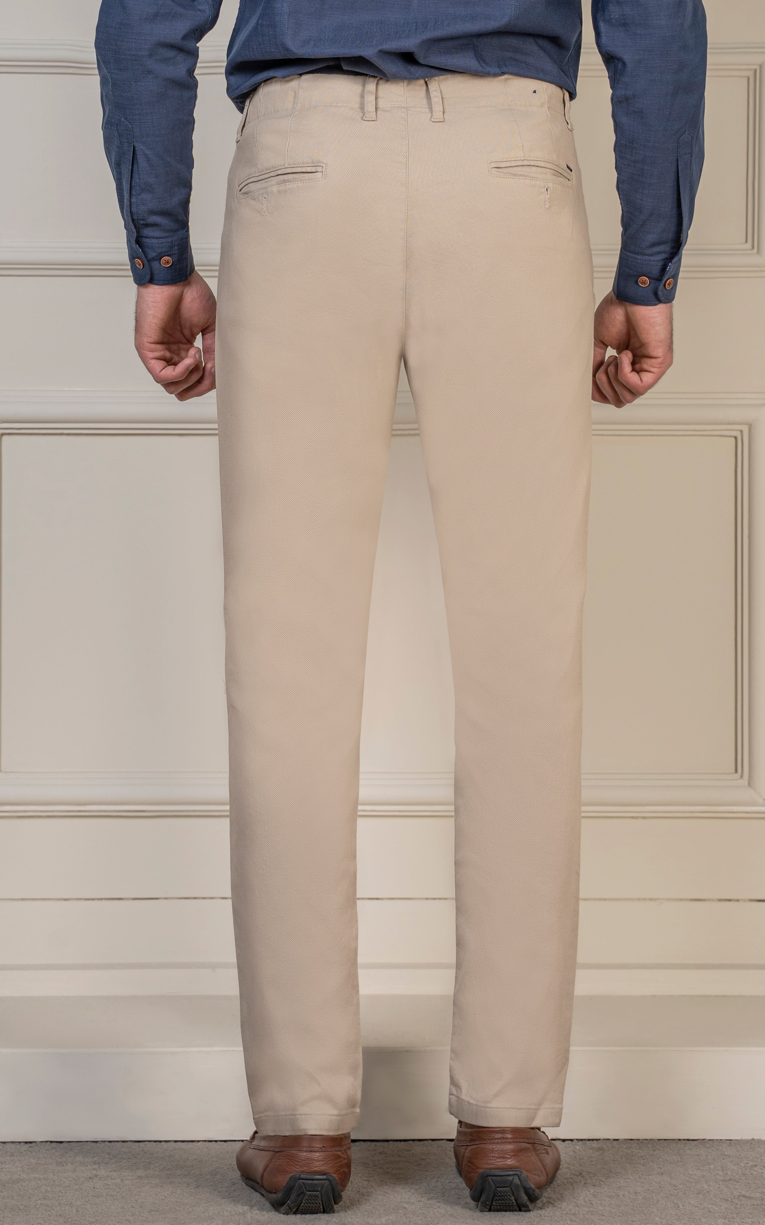 SMART FIT DOBBY PANT BEIGE