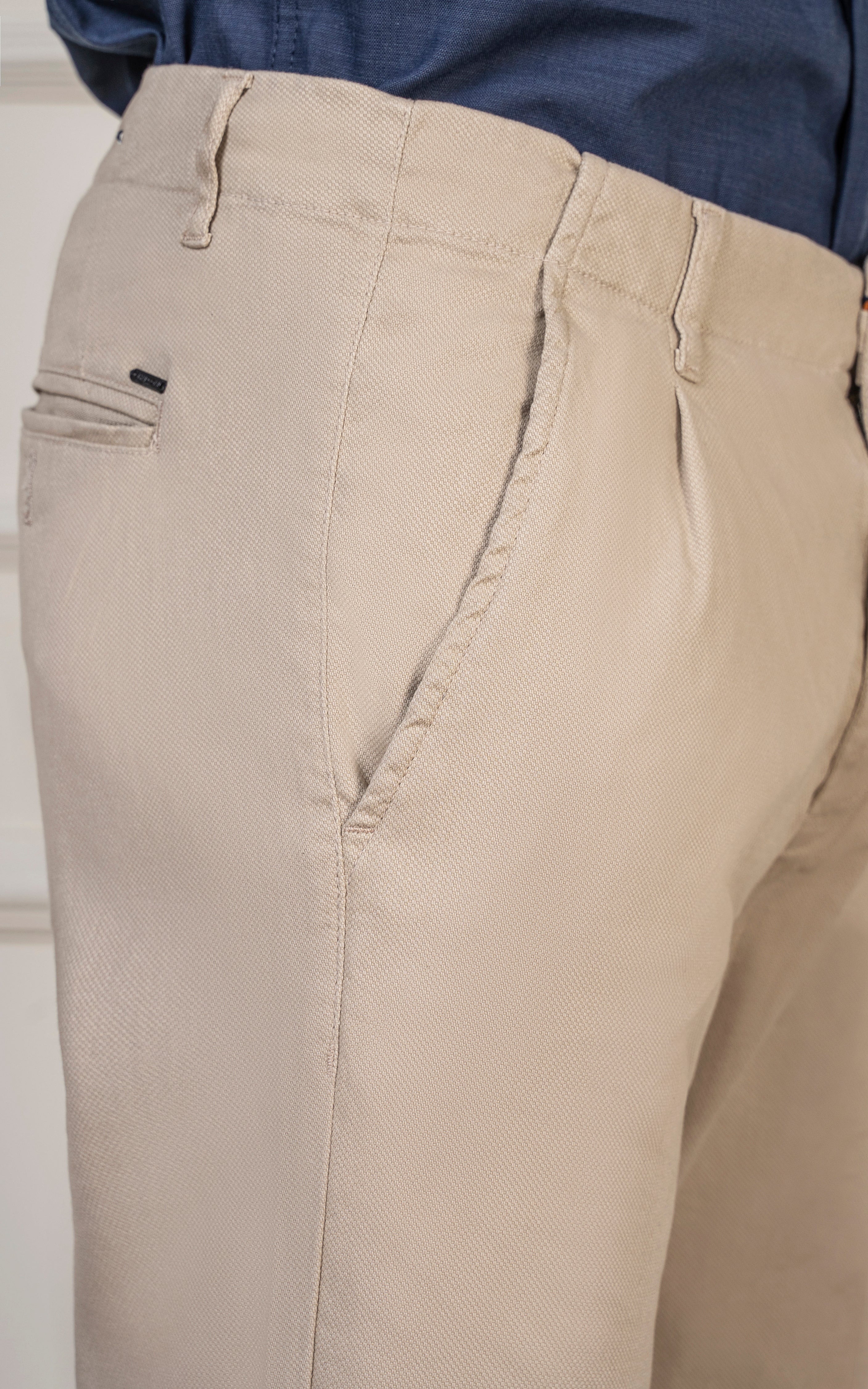 SMART FIT DOBBY PANT BEIGE