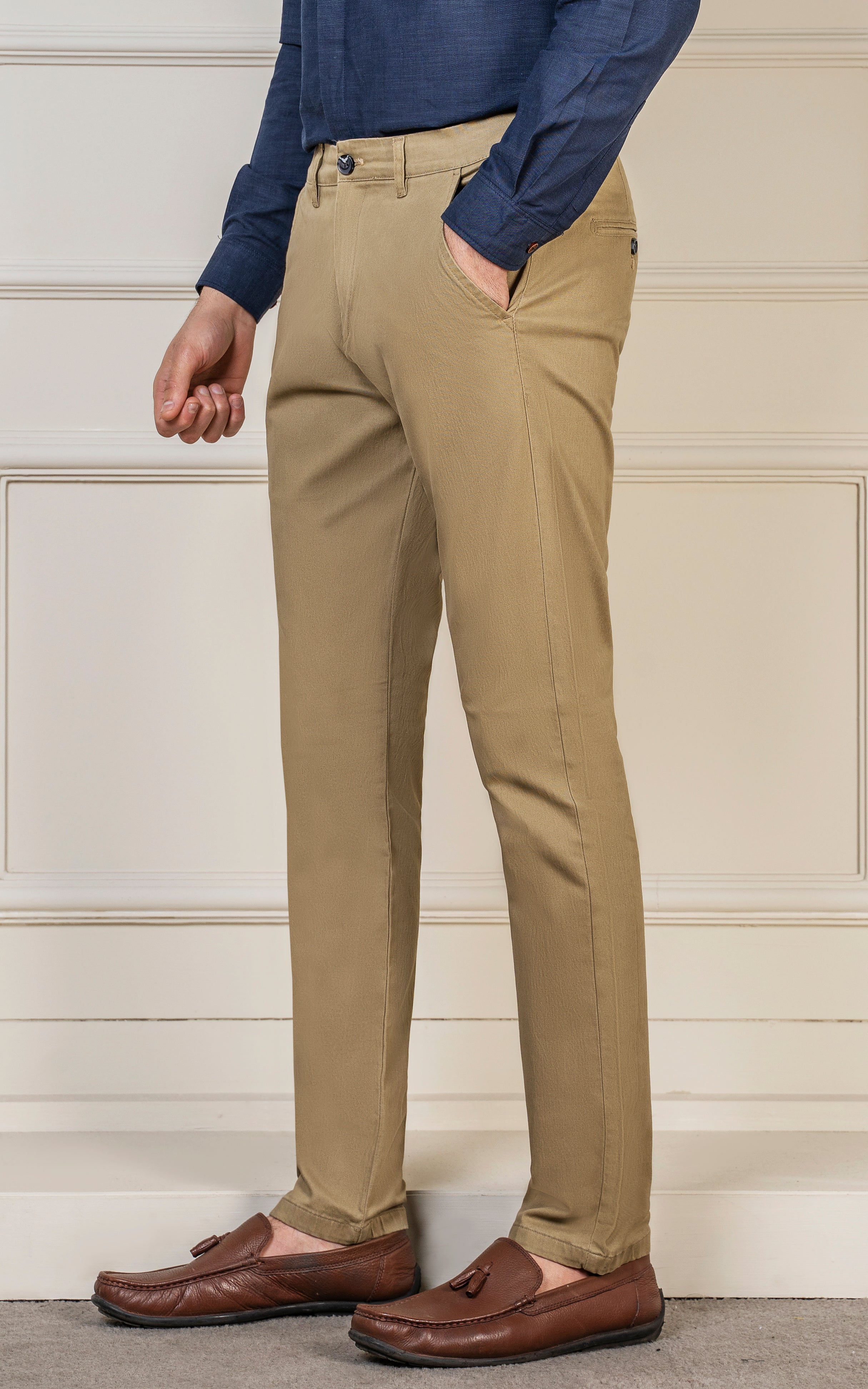 SLIM FIT TWILL PANT KHAKI