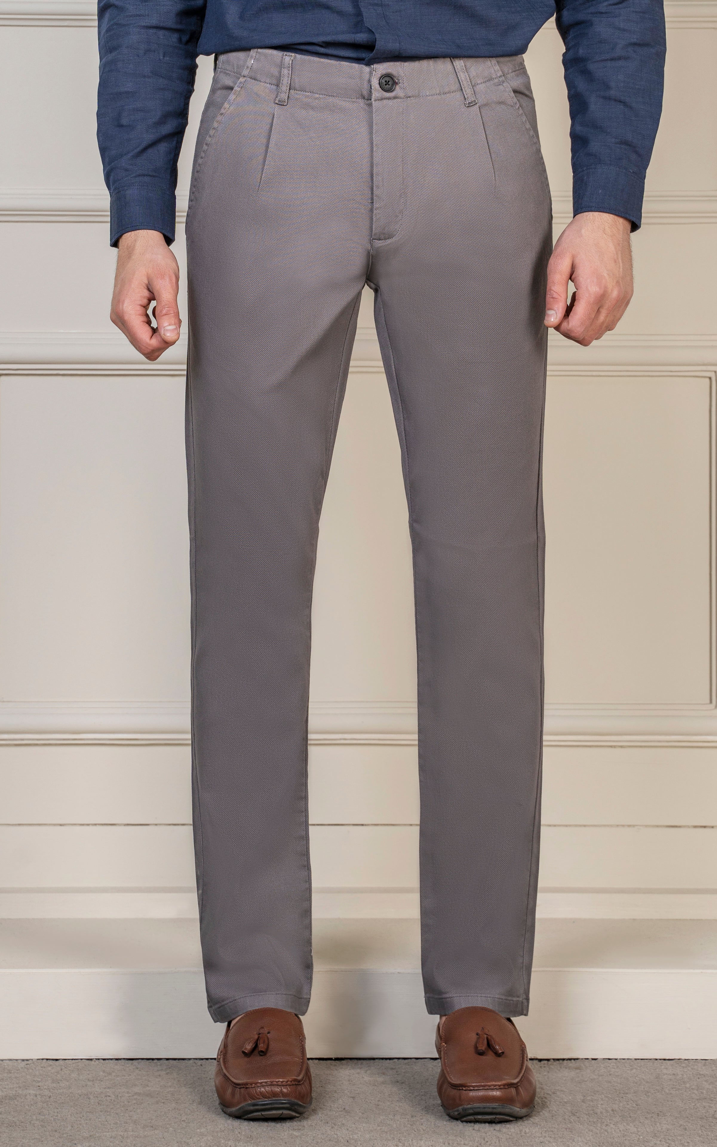 SMART FIT DOBBY PANT GREY