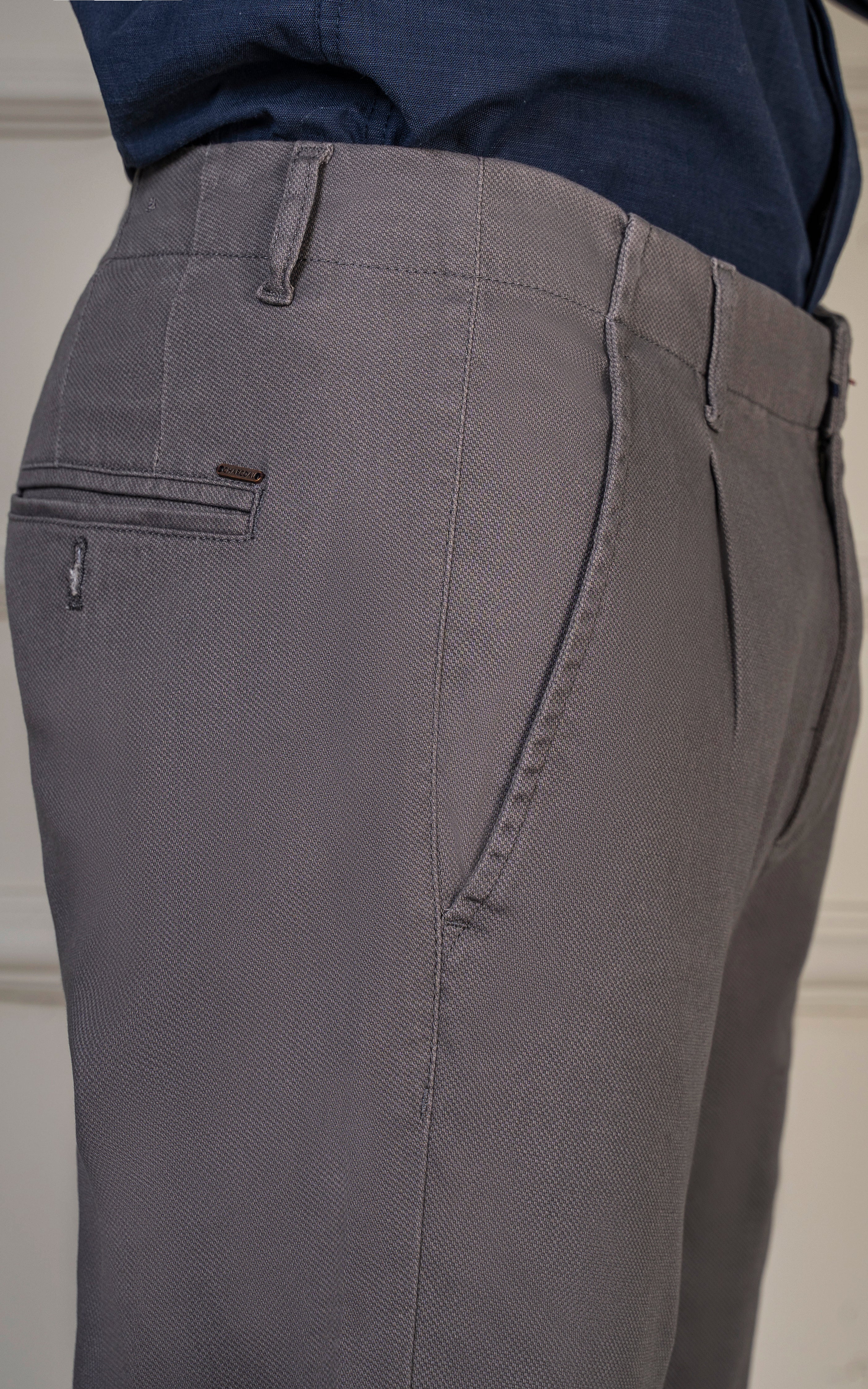 SMART FIT DOBBY PANT GREY