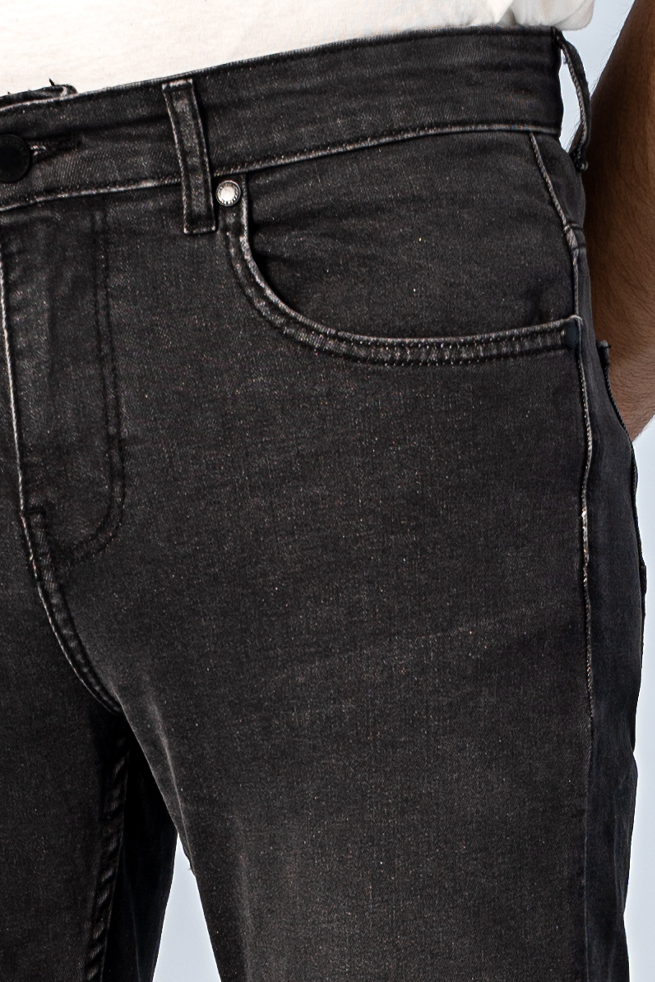 SKINNY LEG DENIM JEANS DARK GREY - Charcoal Clothing