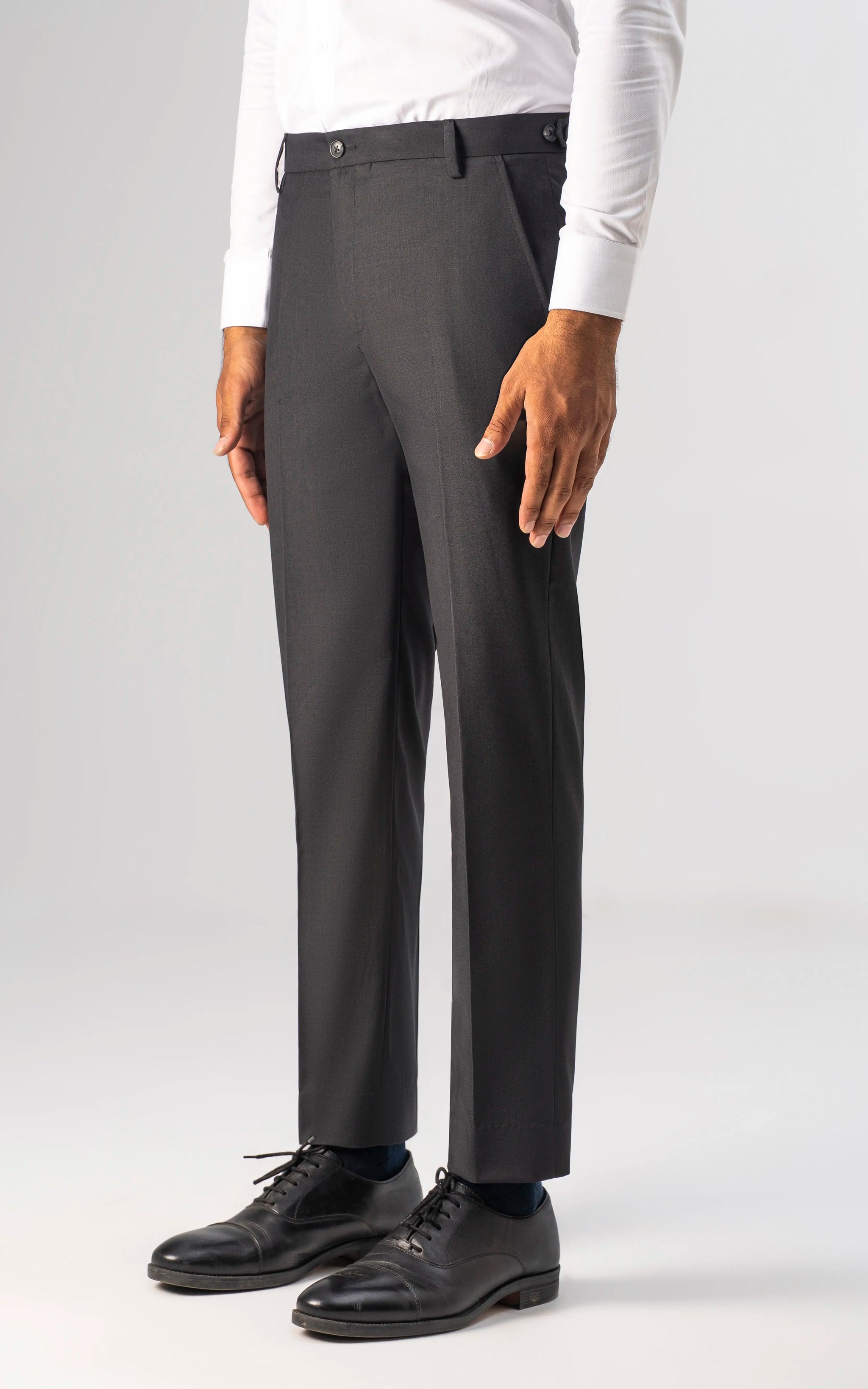 Men's Charcoal Slim Fit Dress Pants