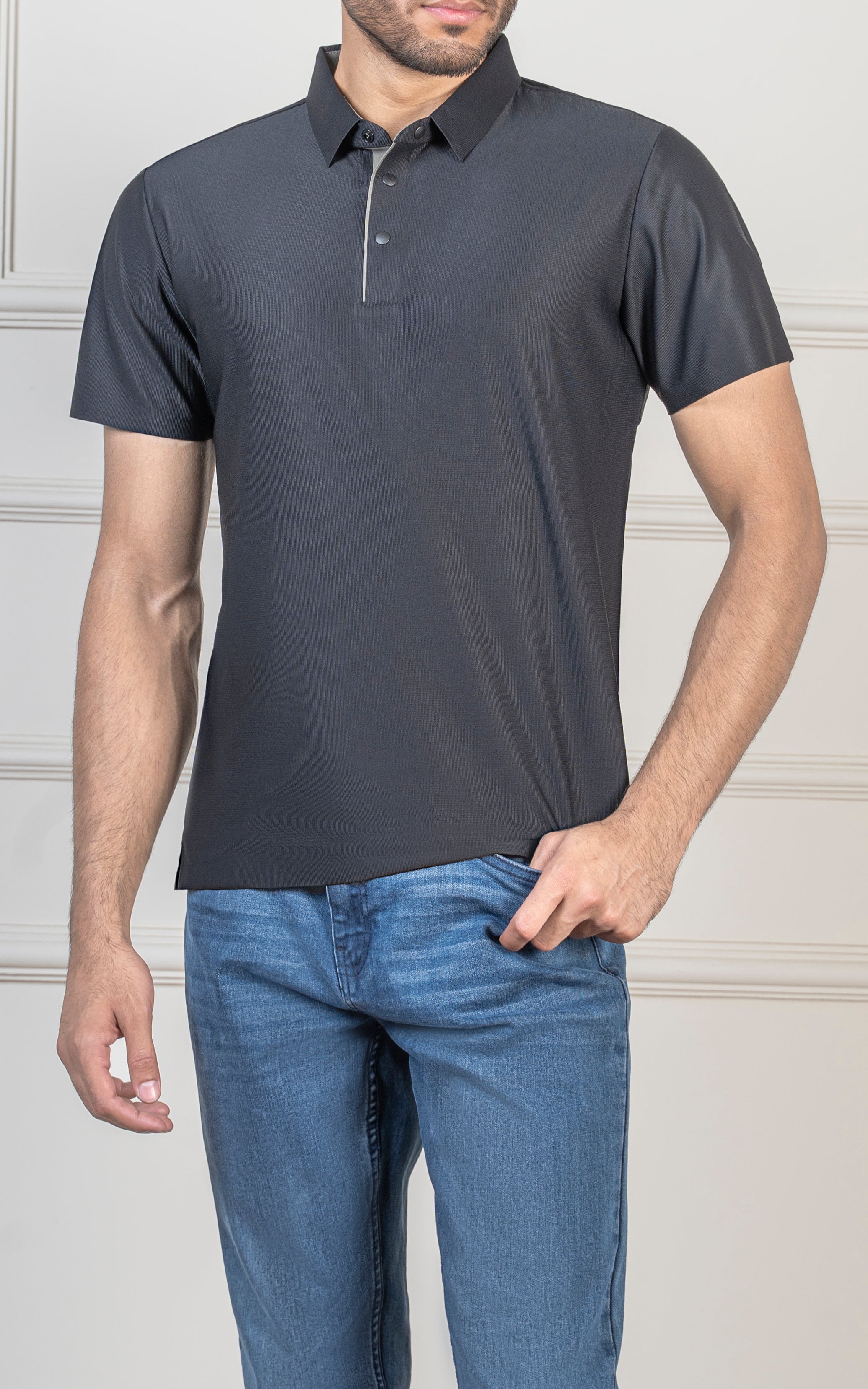 PLAIN EXECUTIVE POLO SHIRT BLACK