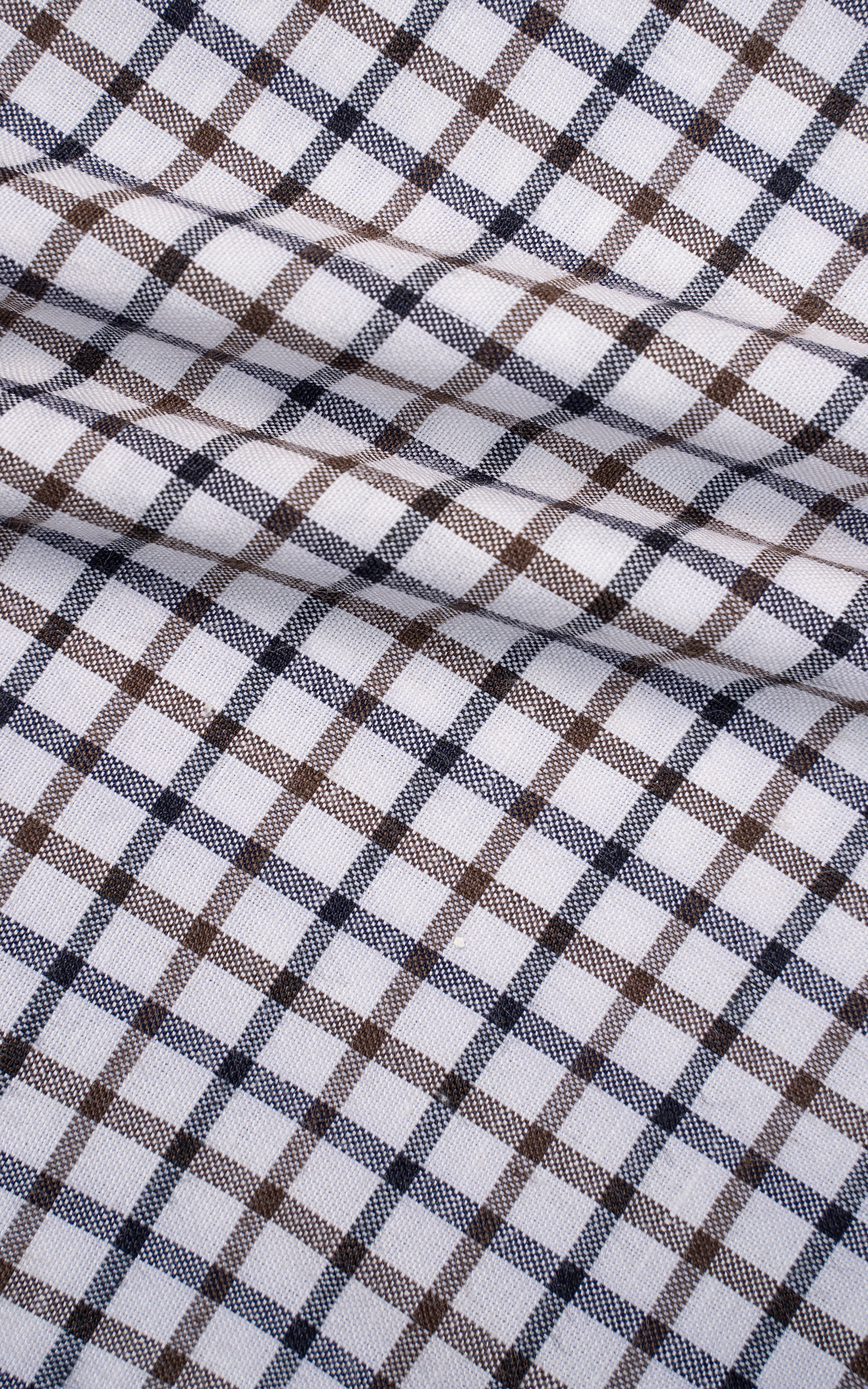 SEMI FORMAL SHIRT BROWN BLACK CHECK