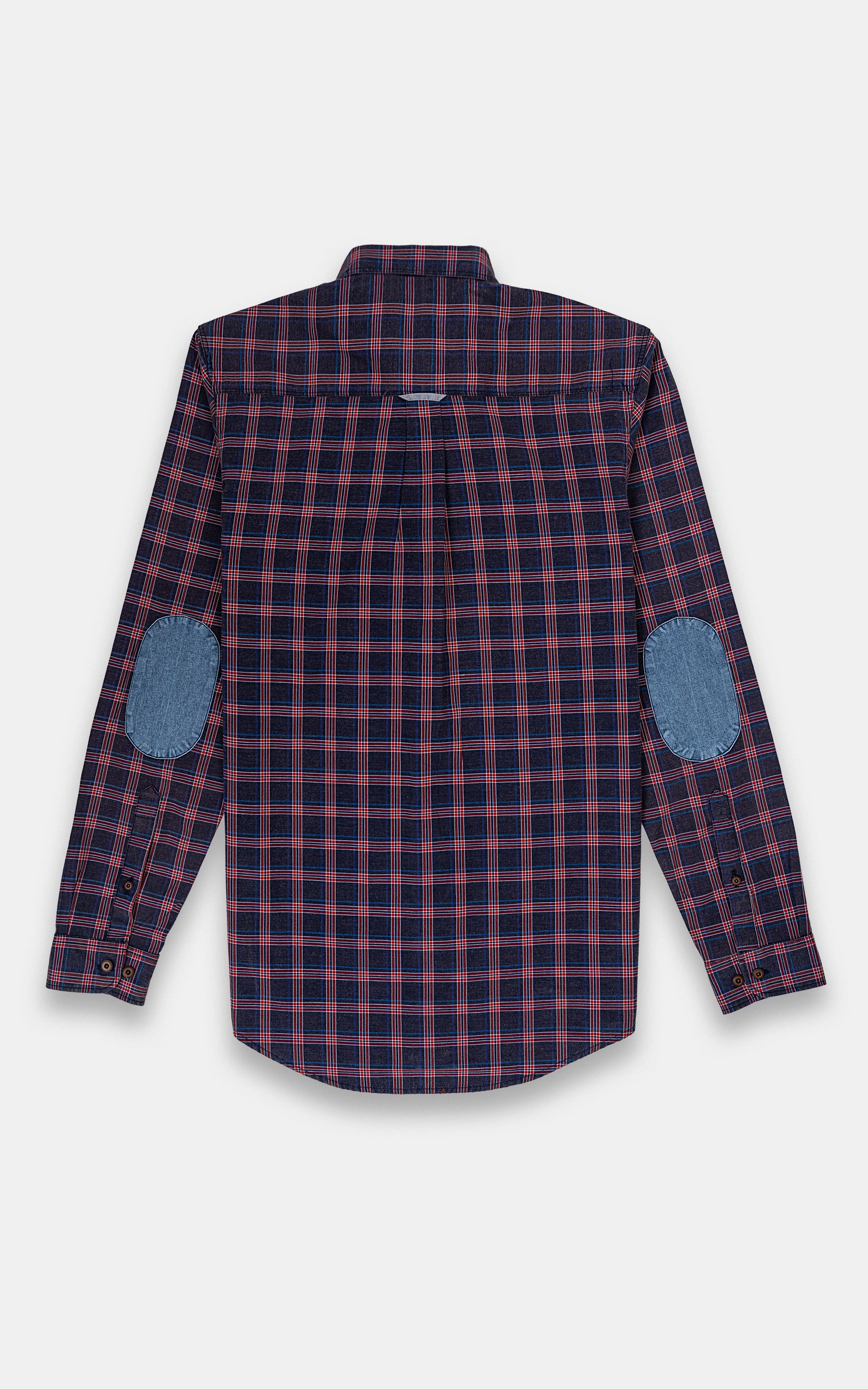 CASUAL SHIRT NAVY MAROON CHECK