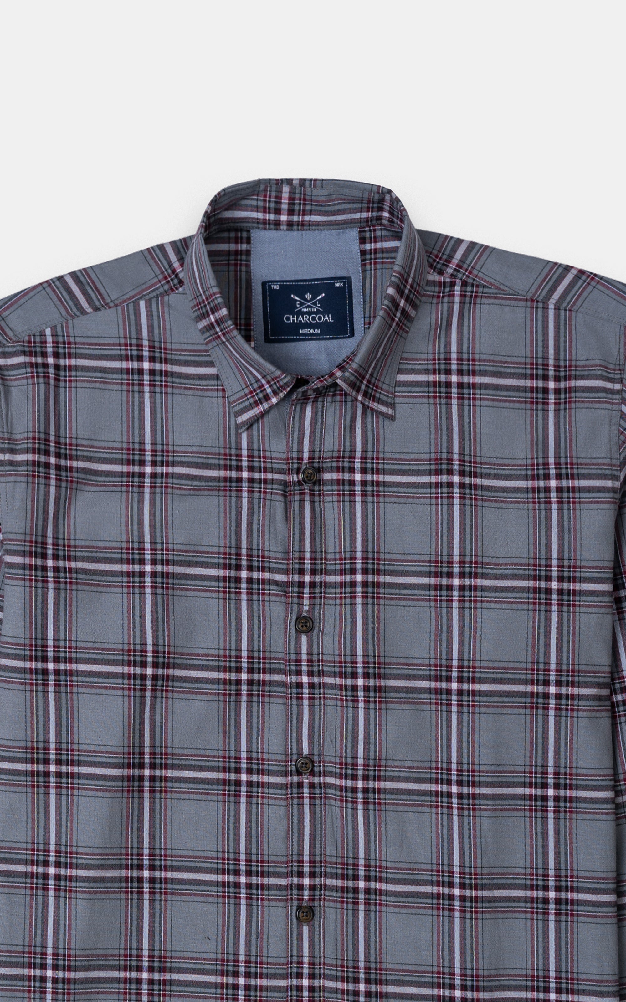 CASUAL SHIRT GREY CHECK