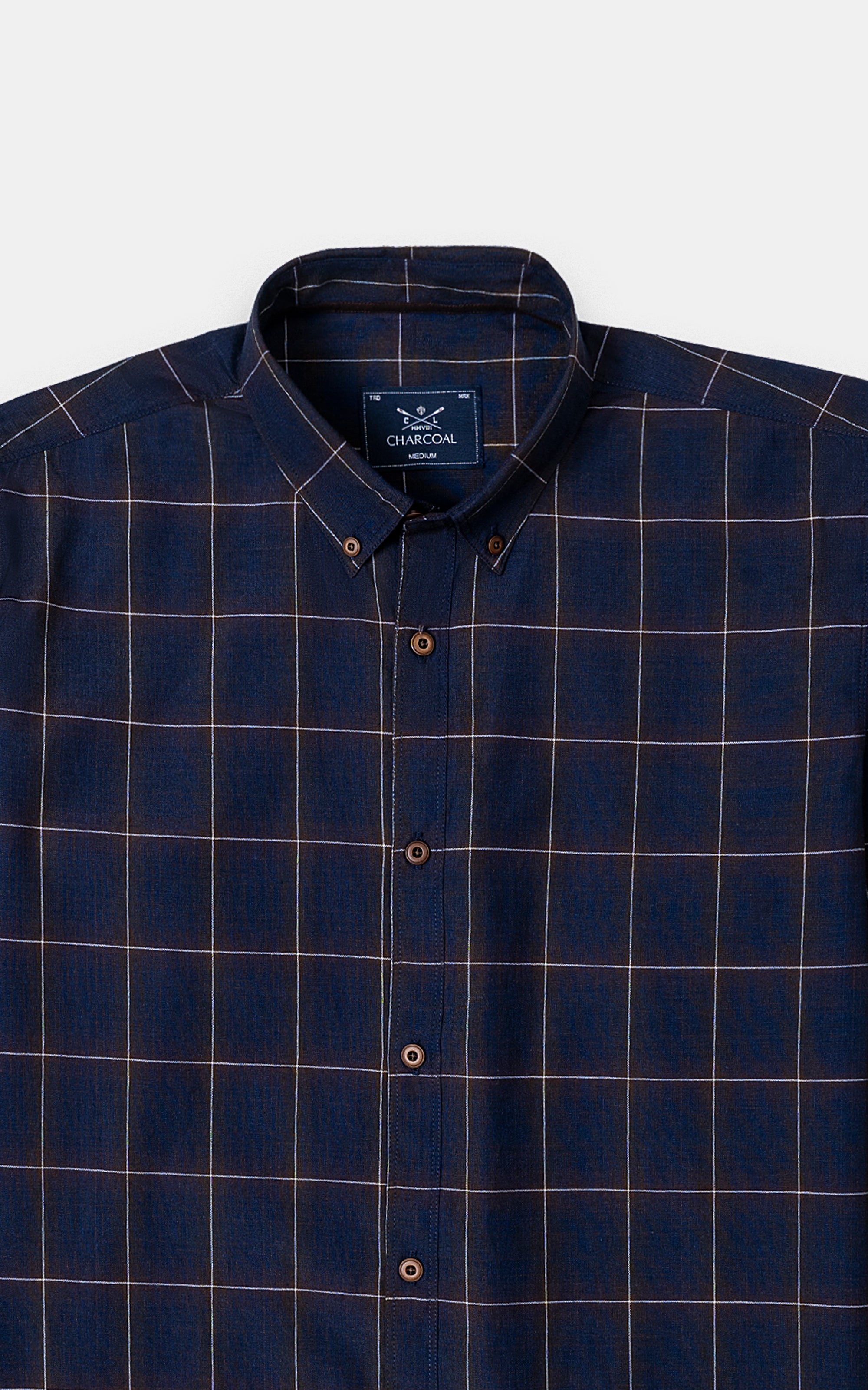 CASUAL SHIRT NAVY CHECK