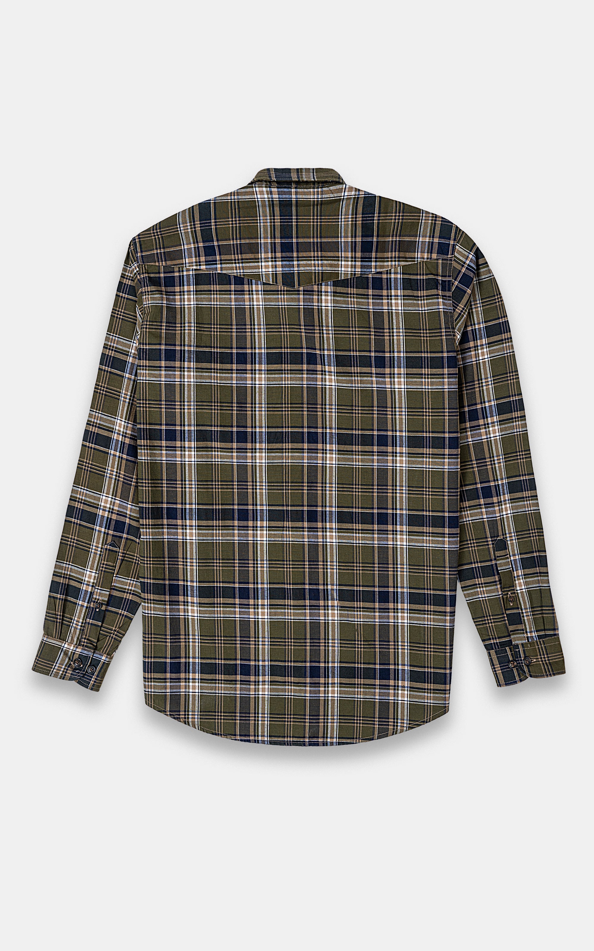 CASUAL SHIRT OLIVE CHECK
