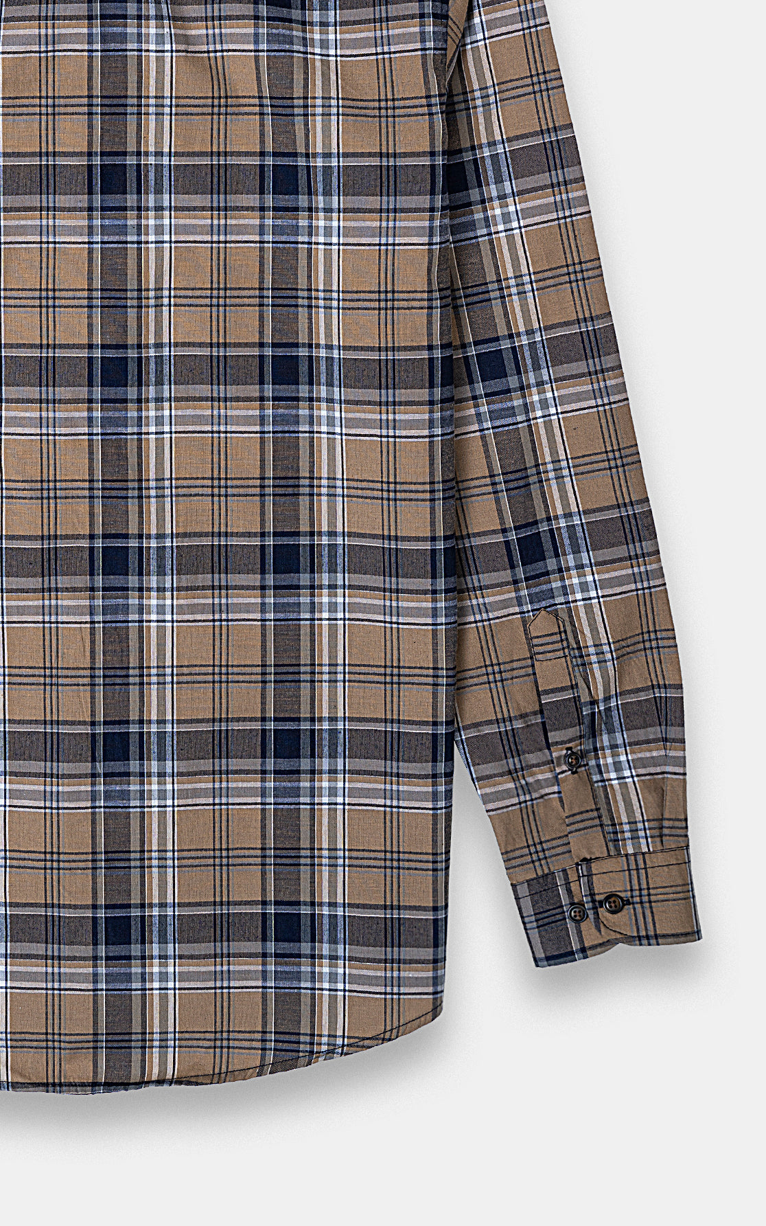 CASUAL SHIRT KHAKI CHECK