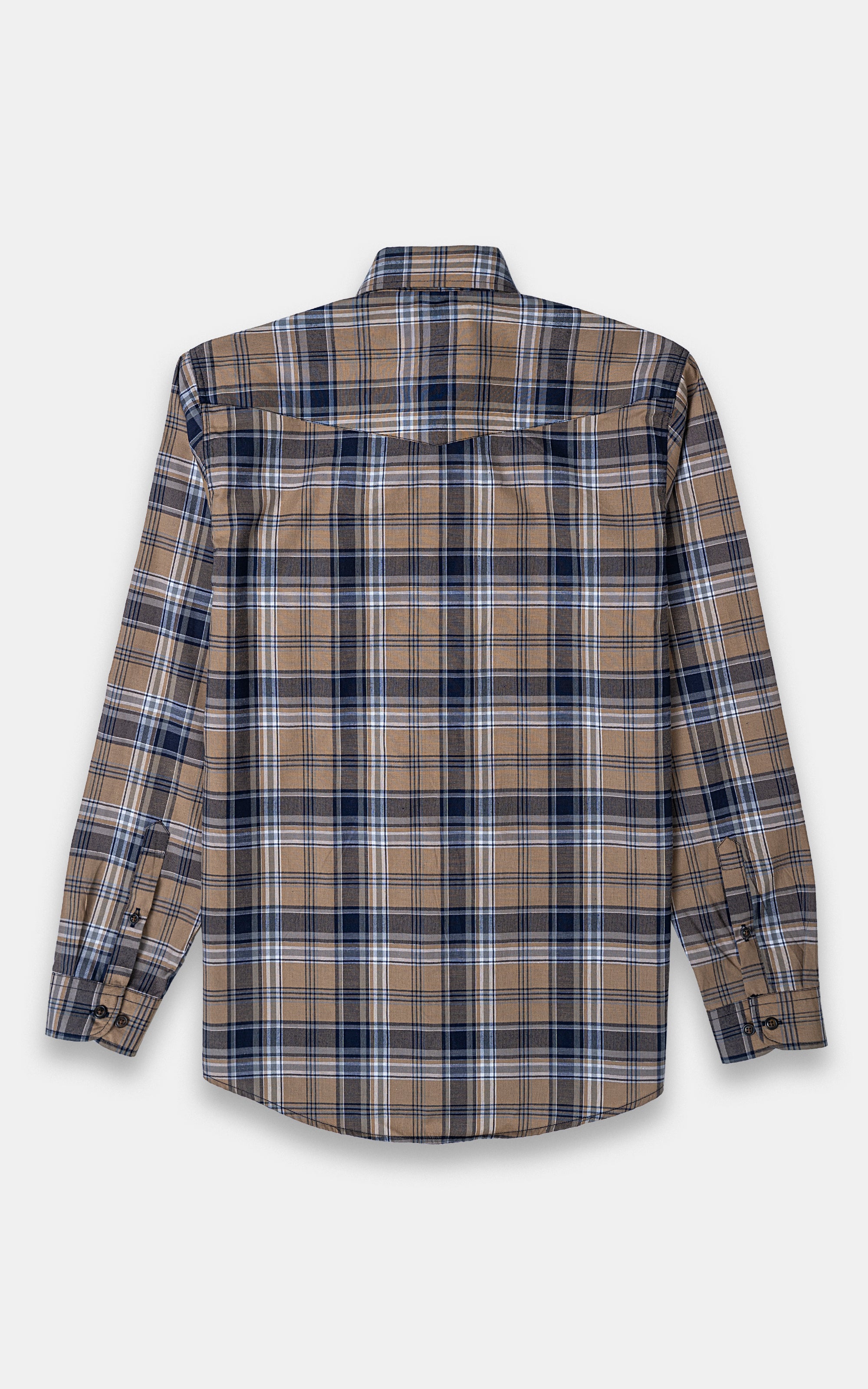 CASUAL SHIRT KHAKI CHECK
