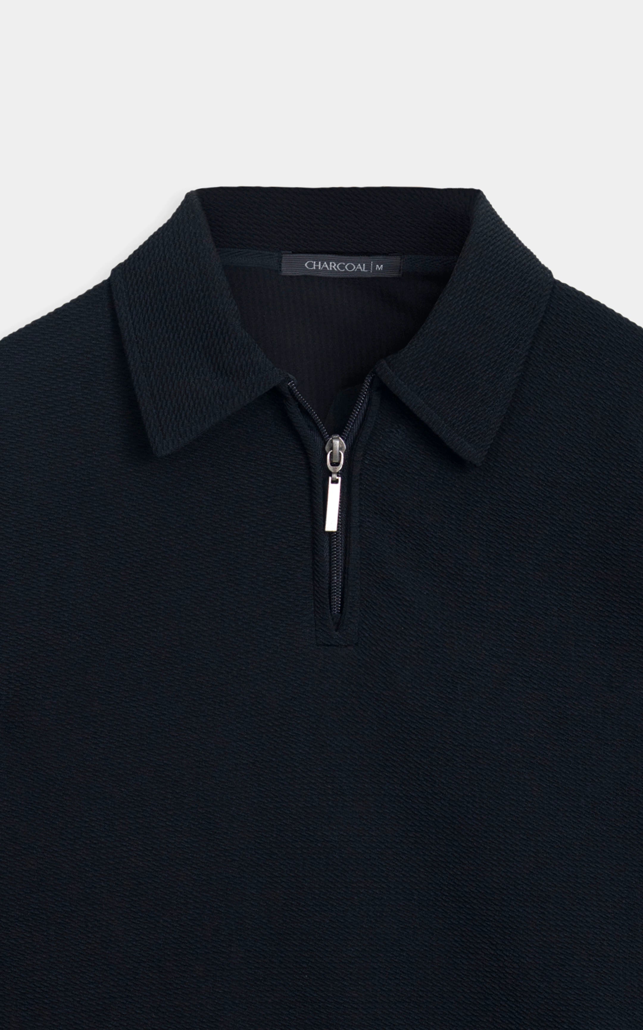 OVERSIZE POLO SHIRT BLACK