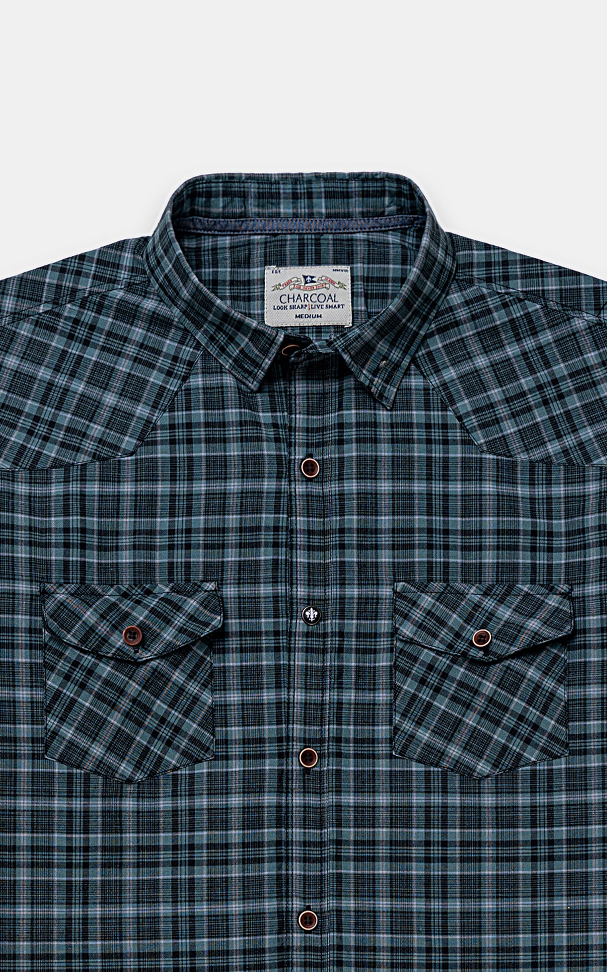 CASUAL SHIRT GREEN CHECK