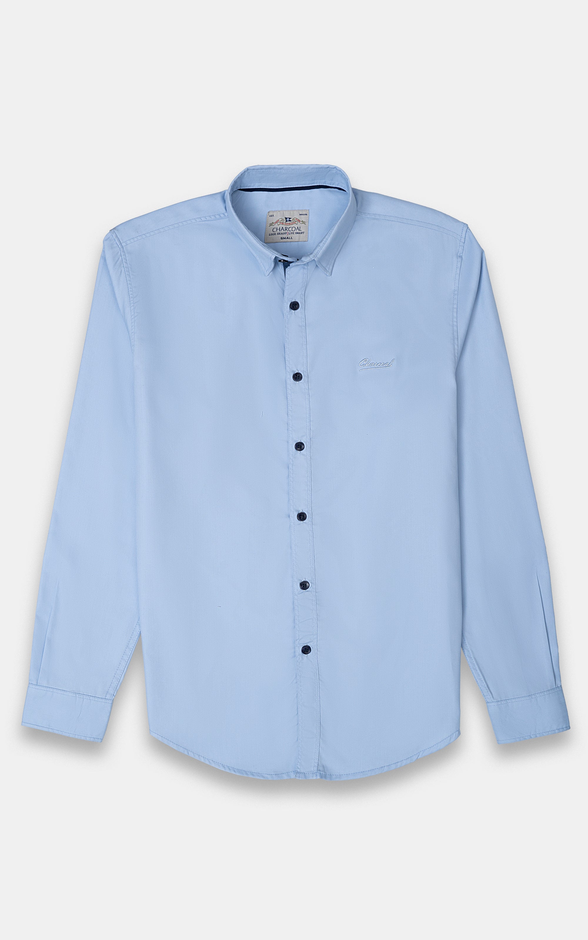 CASUAL SHIRT SKY SELF TEXTURED