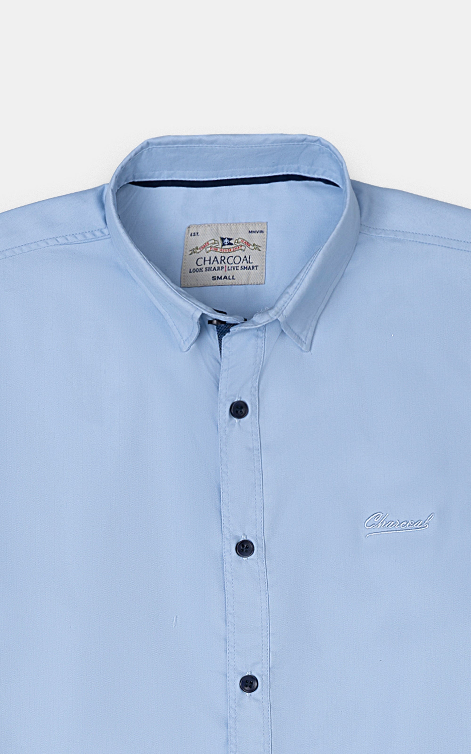 CASUAL SHIRT SKY SELF TEXTURED