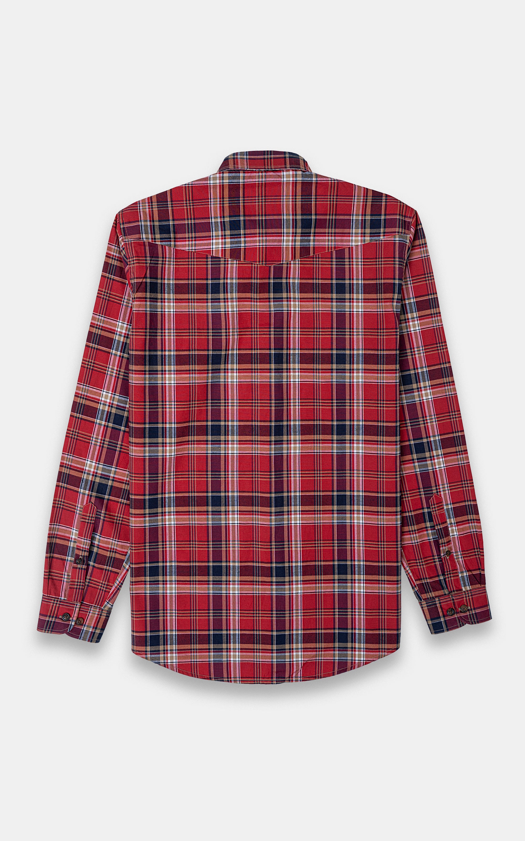 CASUAL SHIRT MAROON CHECK
