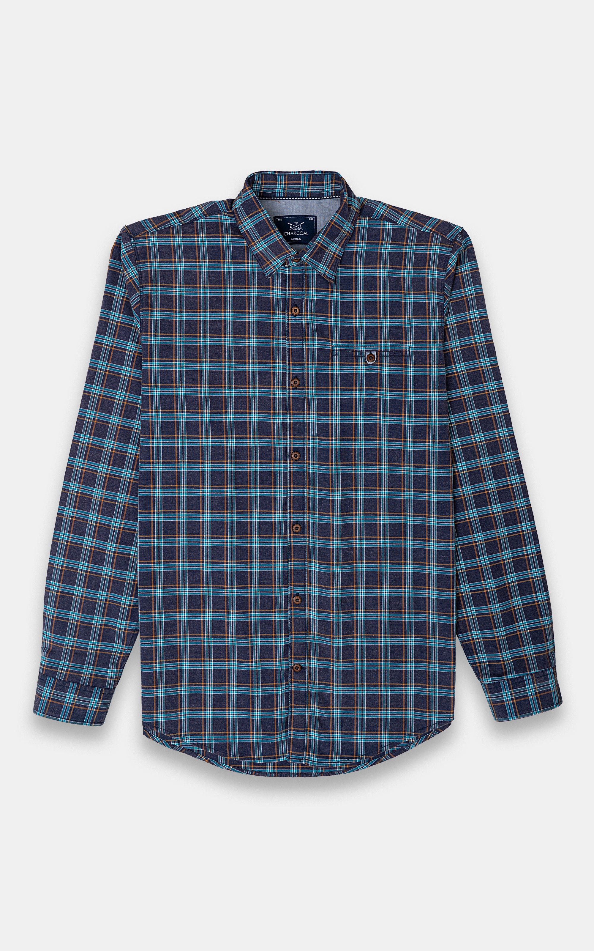CASUAL SHIRT NAVY GREEN