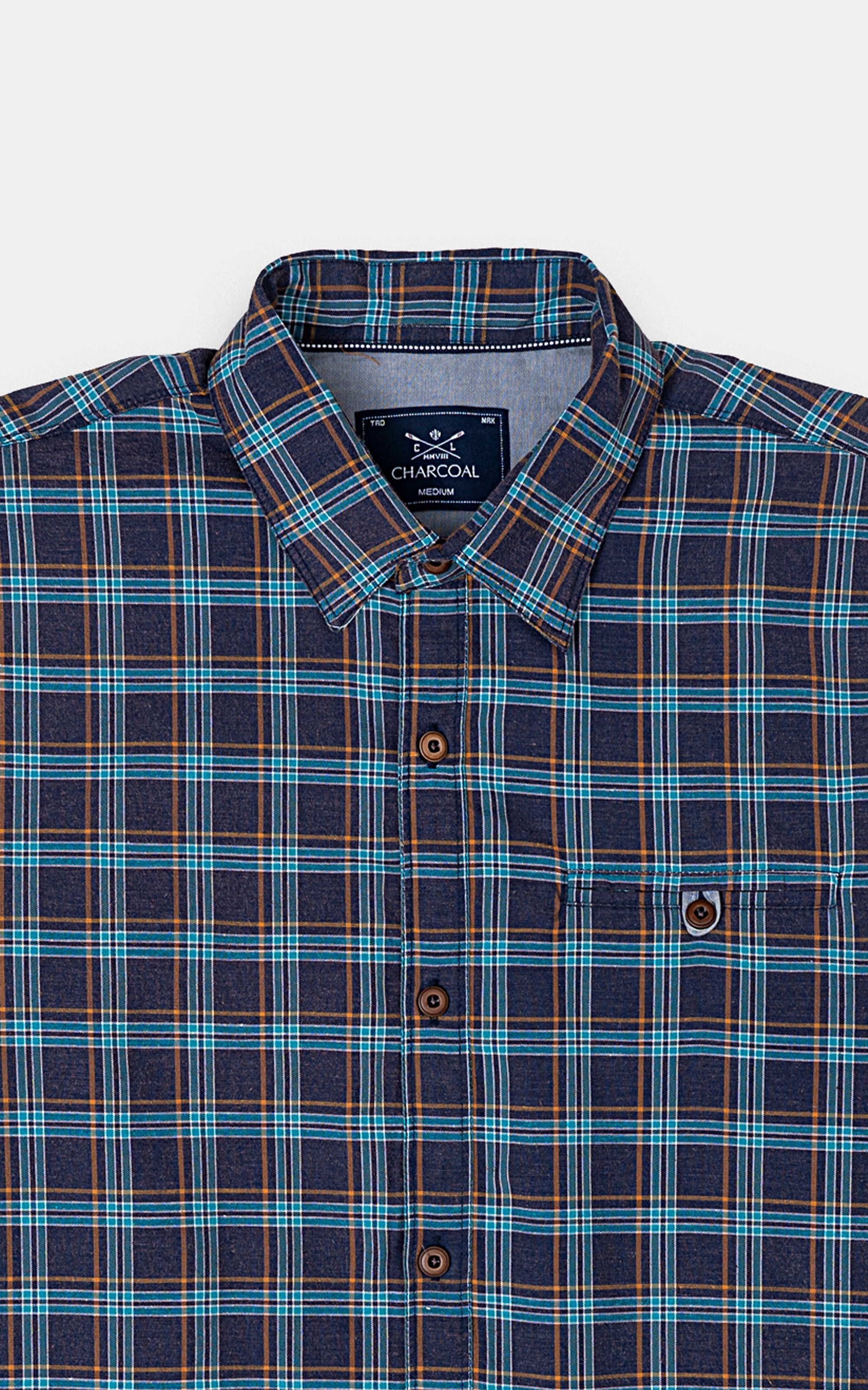 CASUAL SHIRT NAVY GREEN