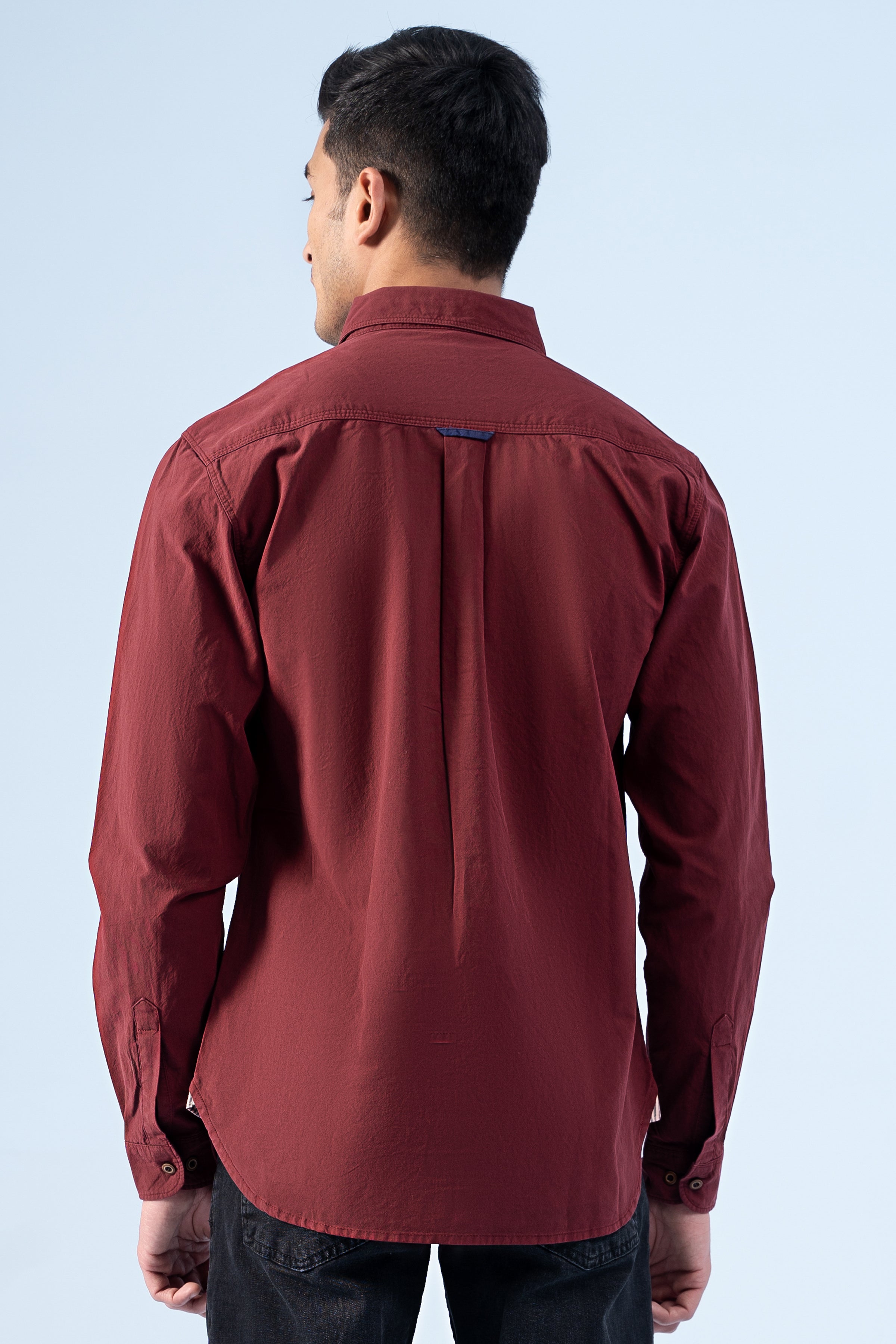 CASUAL SHIRT MAROON - Charcoal Clothing