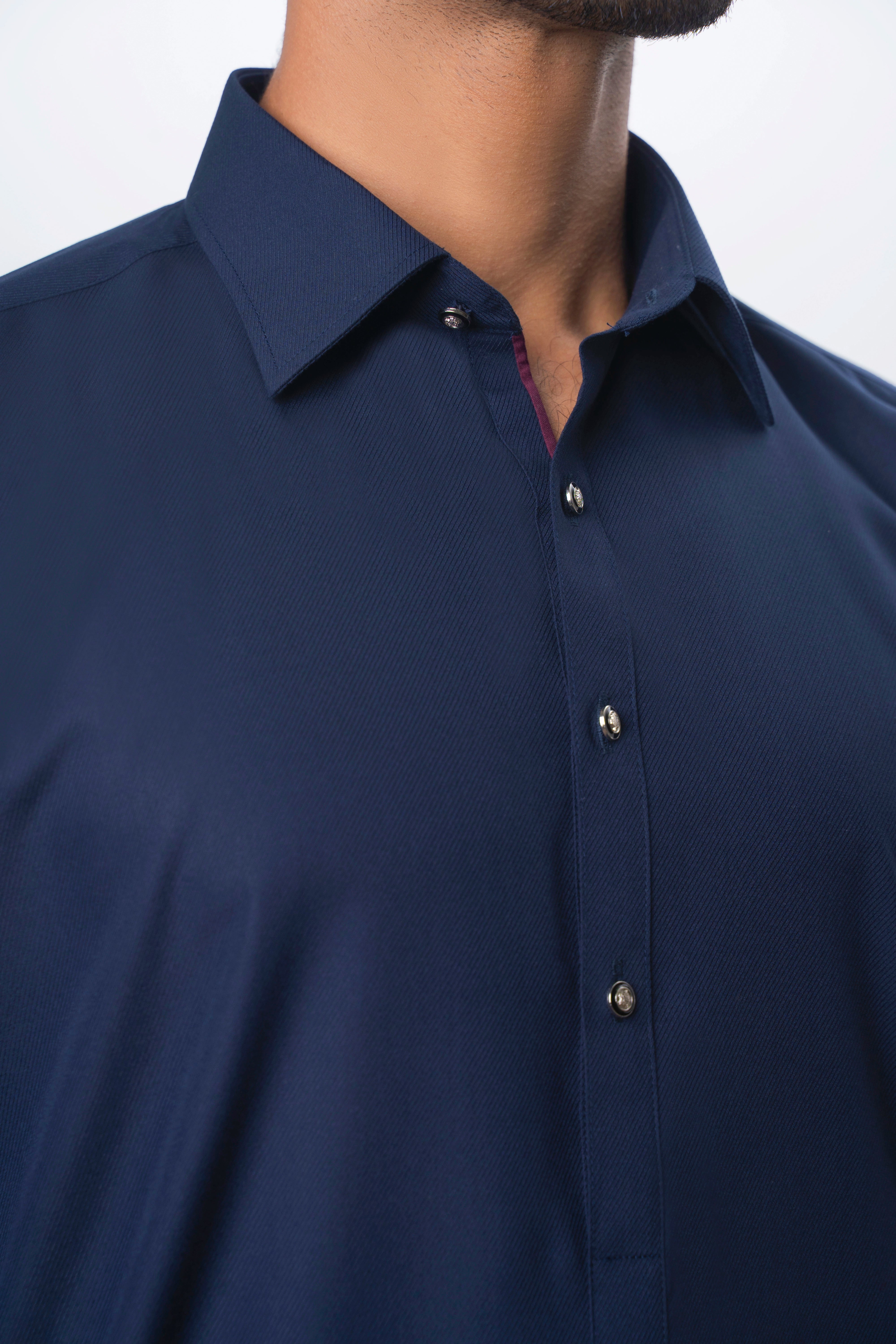 TWILL BLENDED KAMEEZ SHALWAR | SIGNATURE COLLECTION NAVY