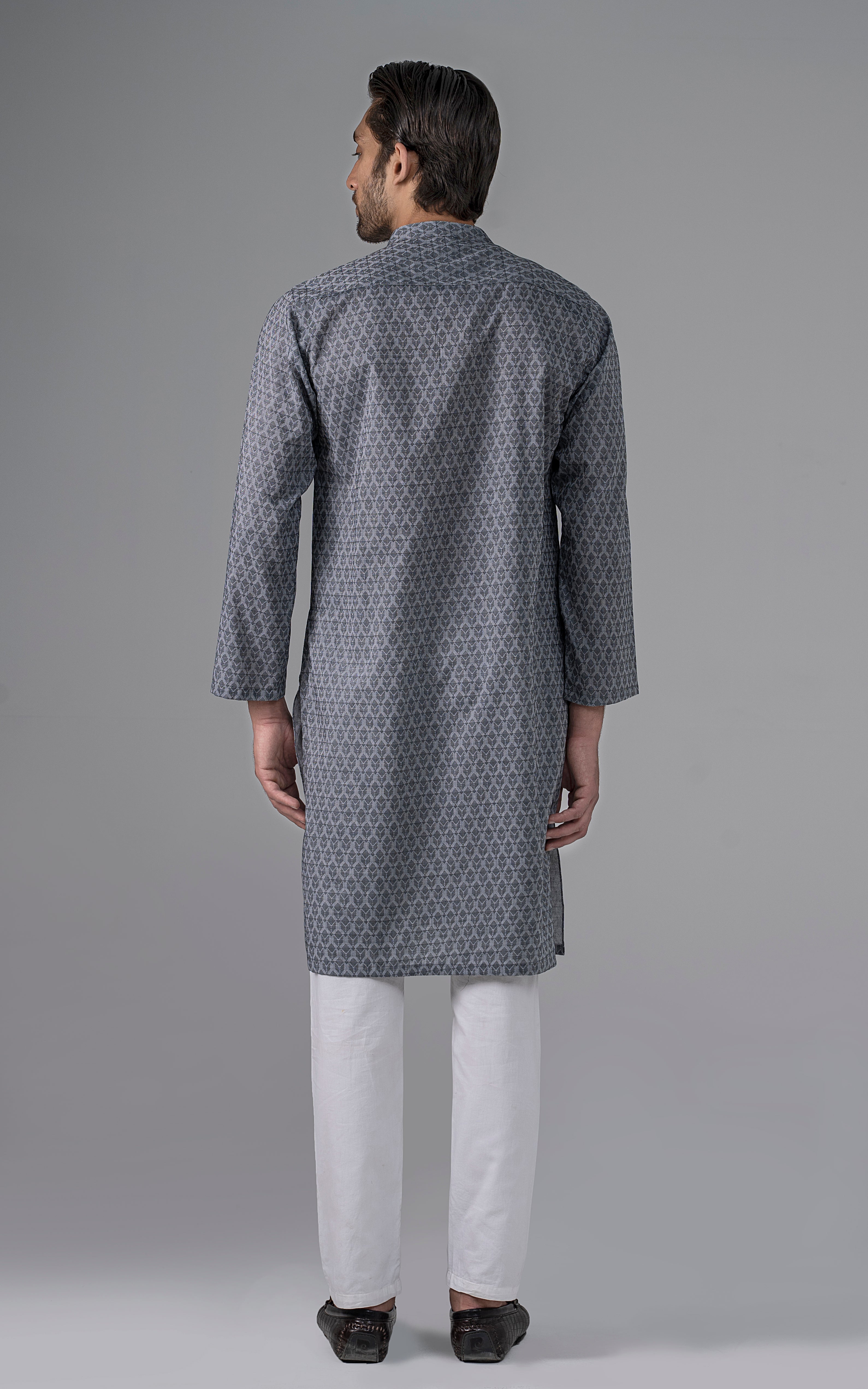 JACQUARD YARN DYED KURTA - PREMIUM COLLECTION SAGE