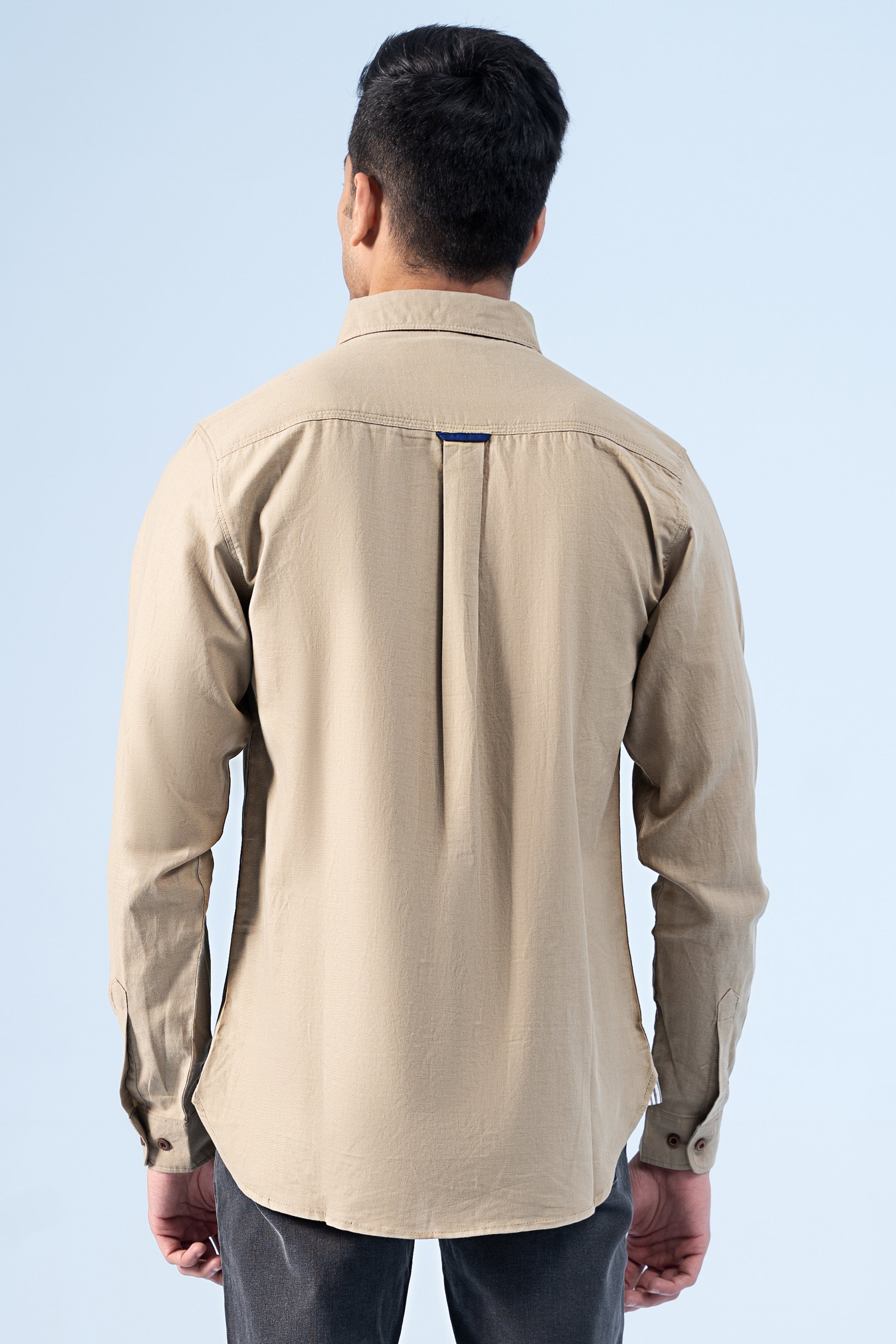 CASUAL SHIRT KHAKI - Charcoal Clothing