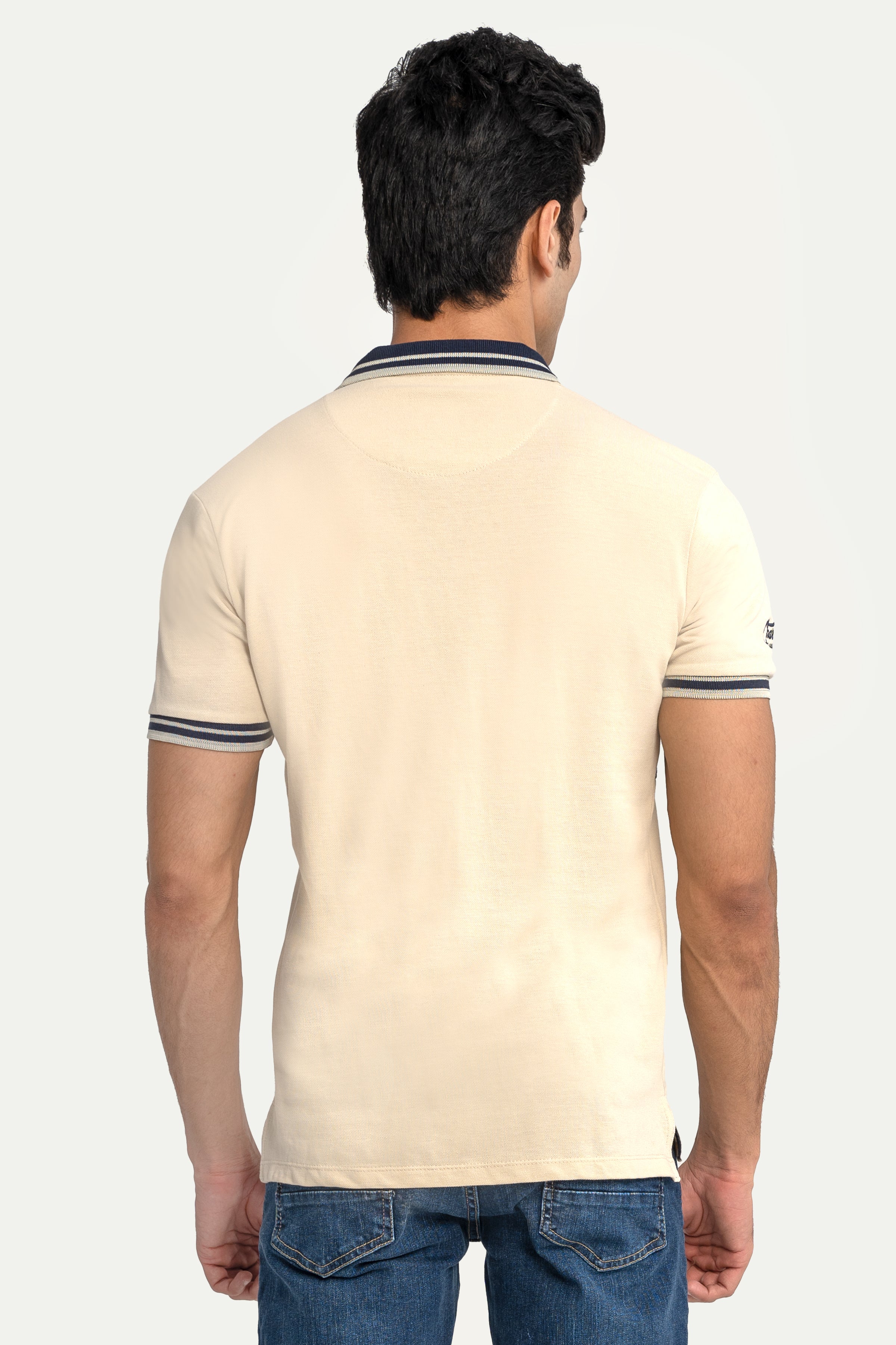 CLASSIC POLO BEIGE NAVY - Charcoal Clothing