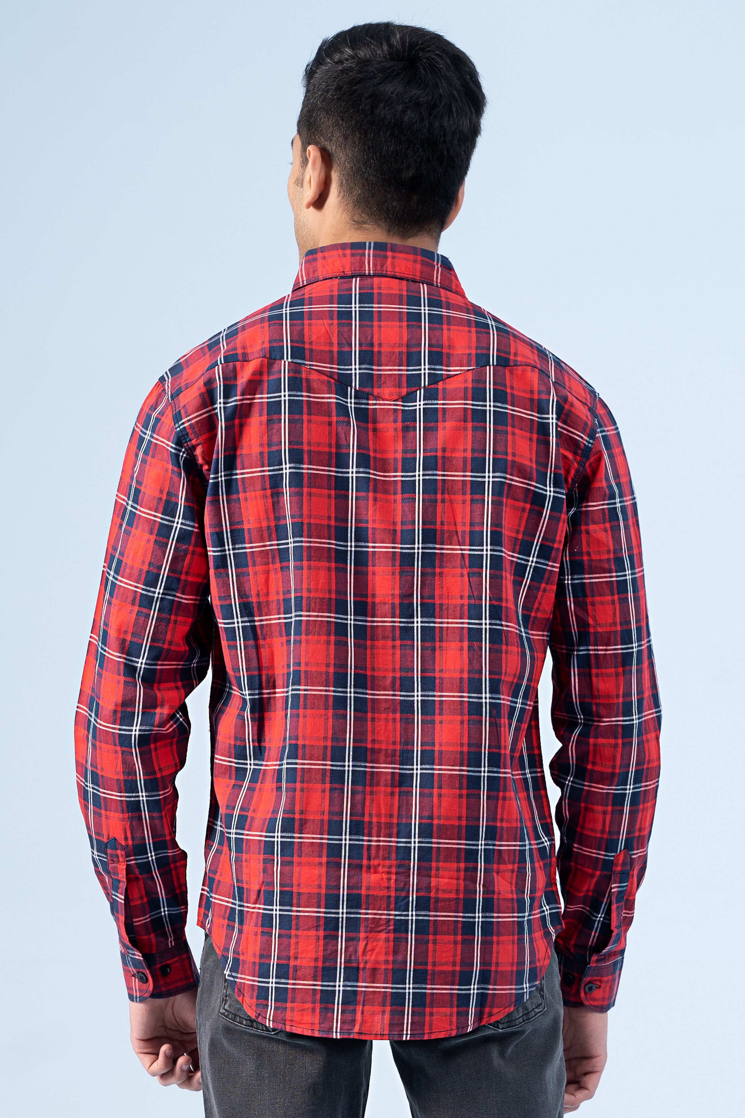 CASUAL SHIRT MAHROON NAVY - Charcoal Clothing