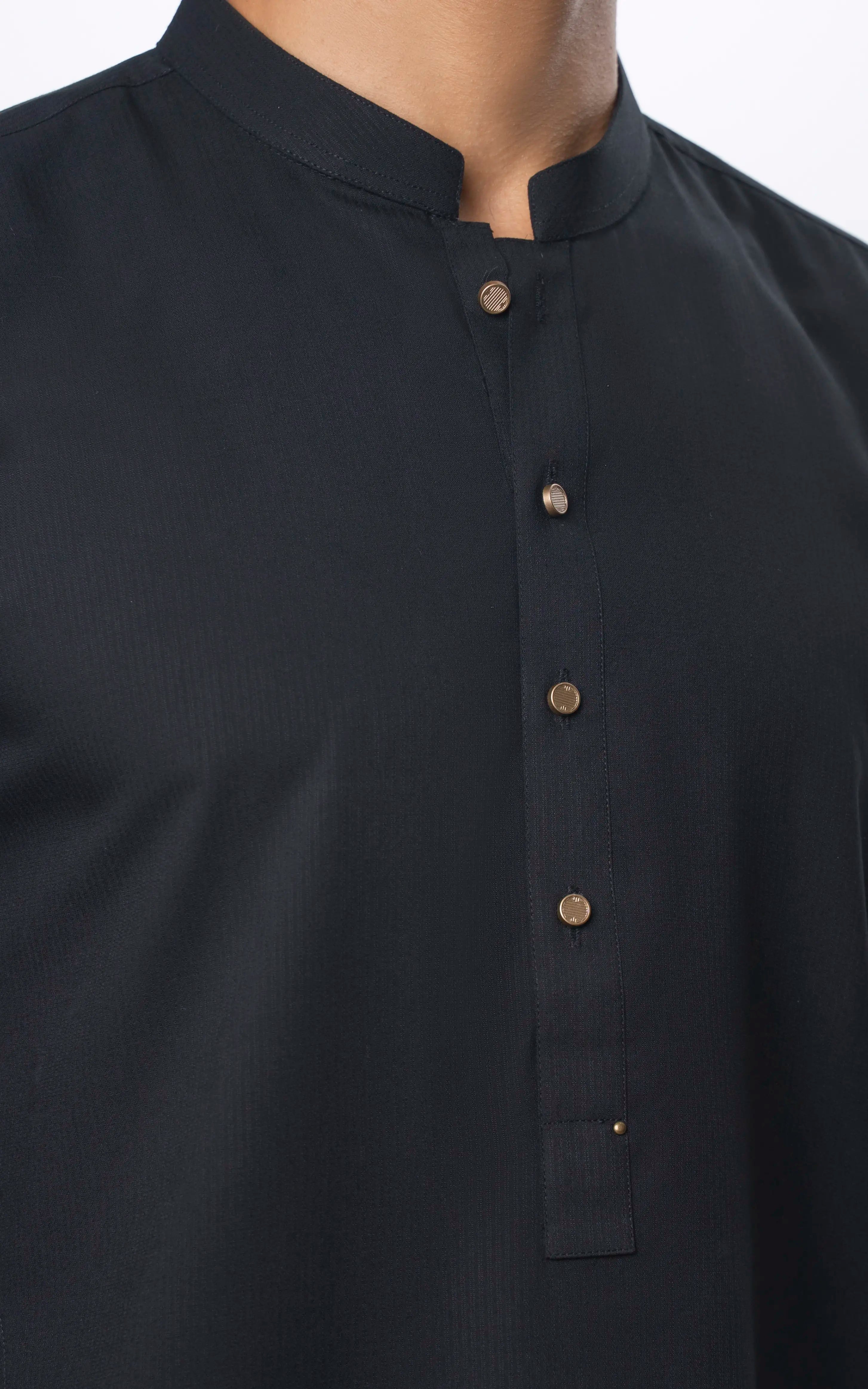 TEXTURED BLENDED KAMEEZ SHALWAR | SIGNATURE COLLECTION BLACK