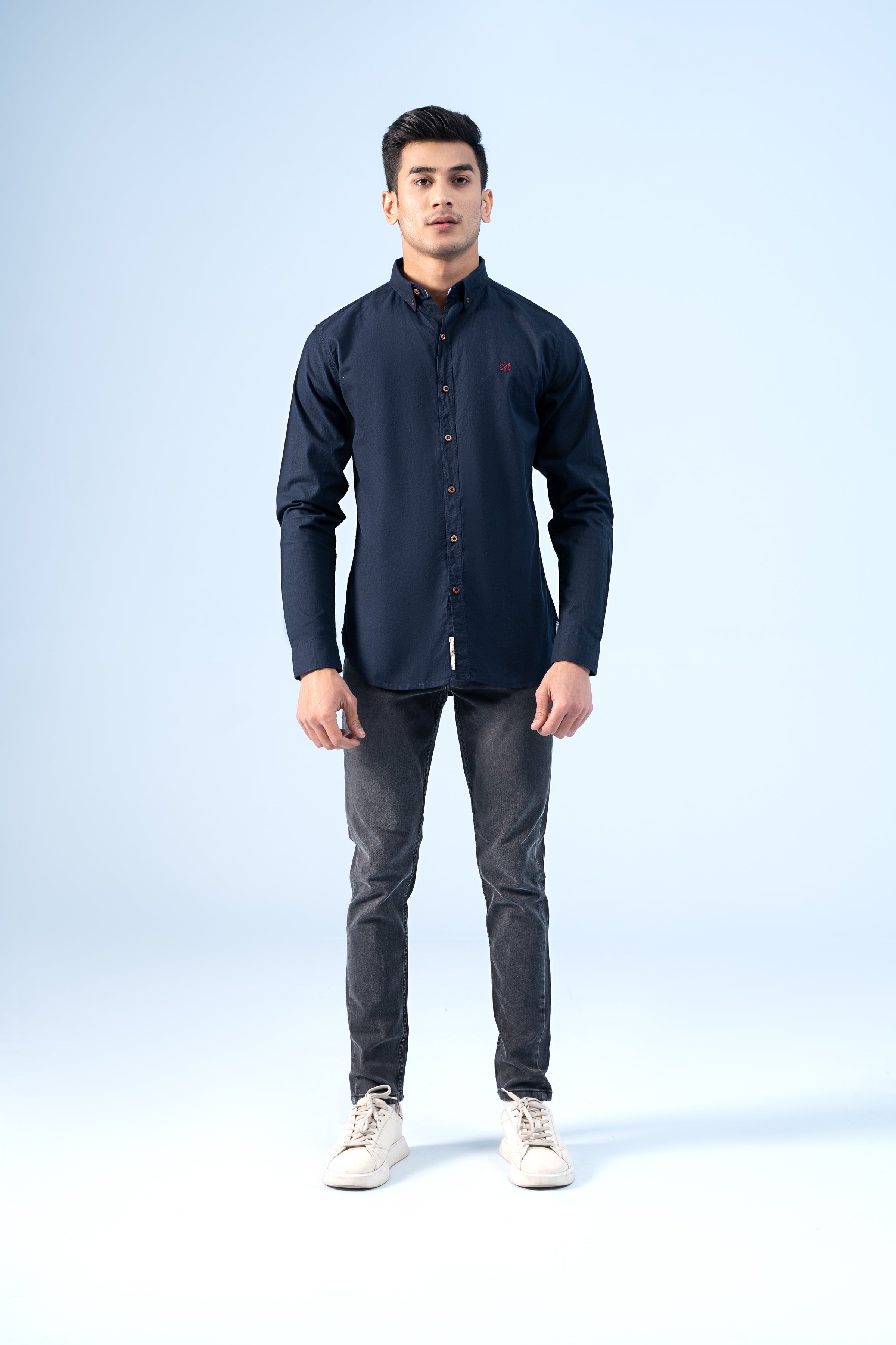 CASUAL SHIRT NAVY - Charcoal Clothing