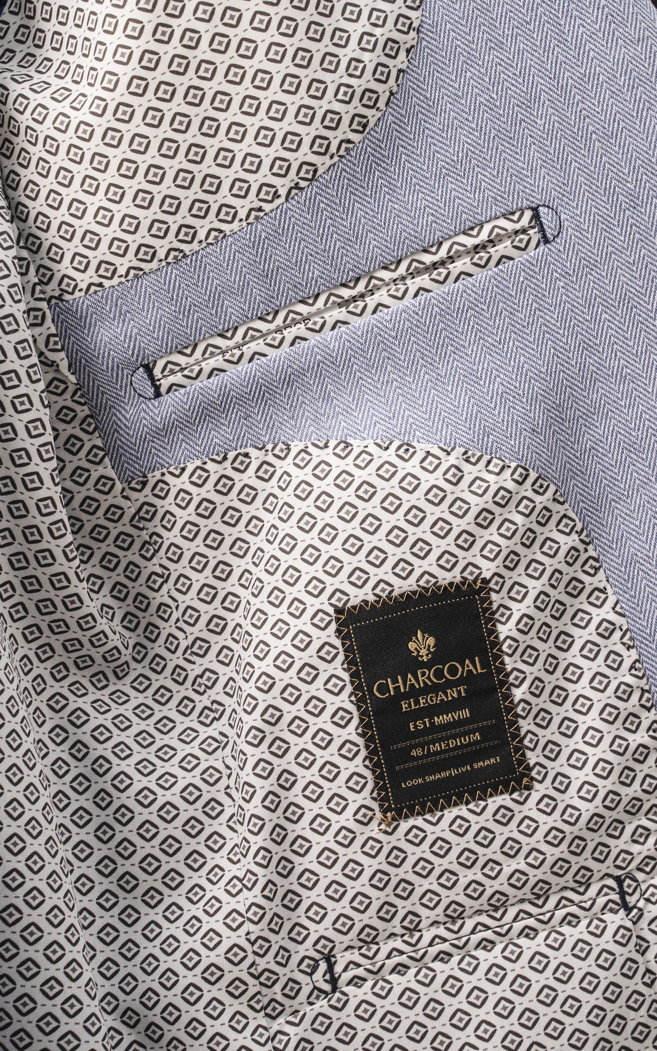 SLIM FIT CASUAL COAT LIGHT BLUE